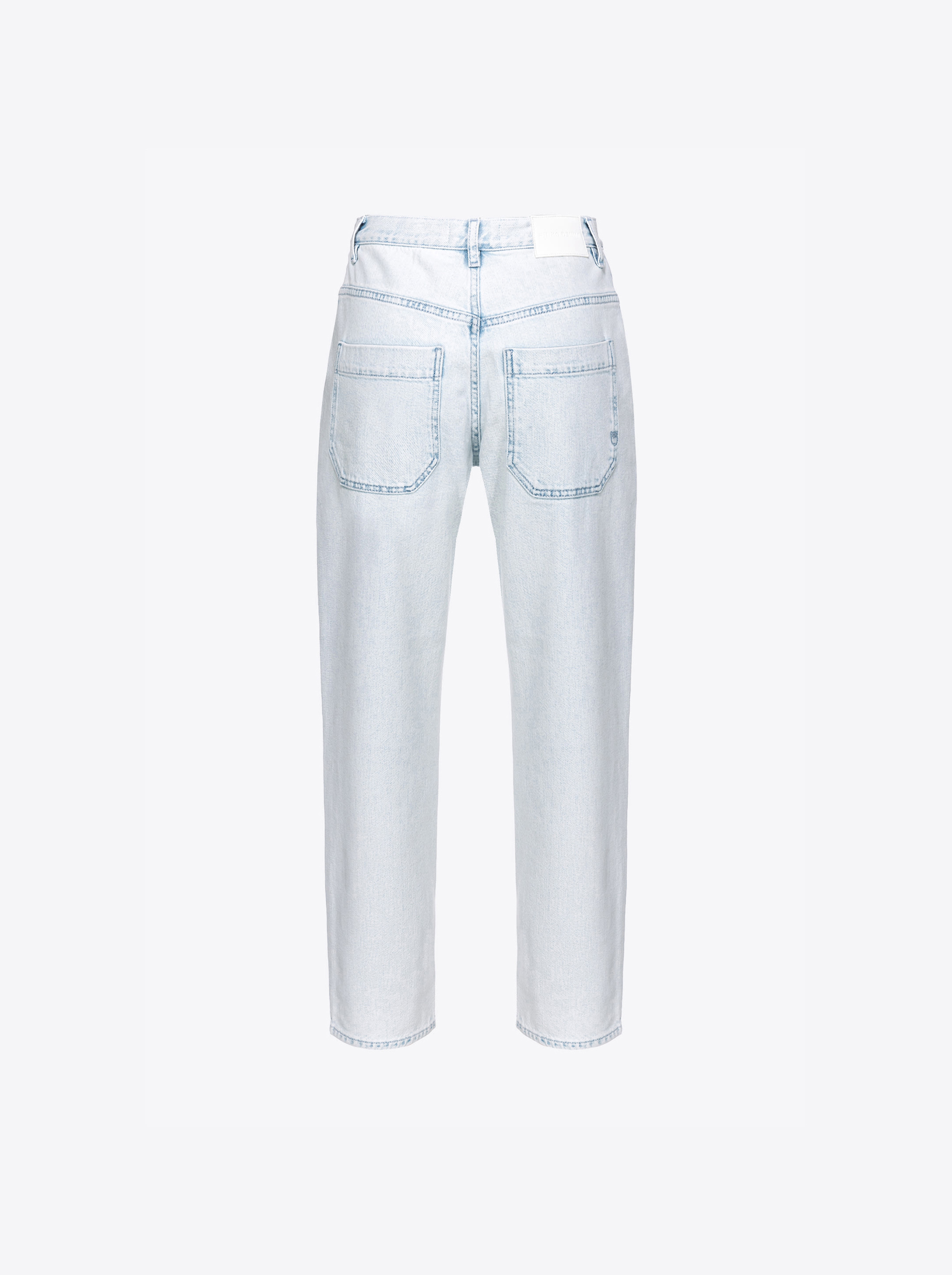 Shop Pinko Light-coloured Chino-style Jeans In Délavage Moonwash