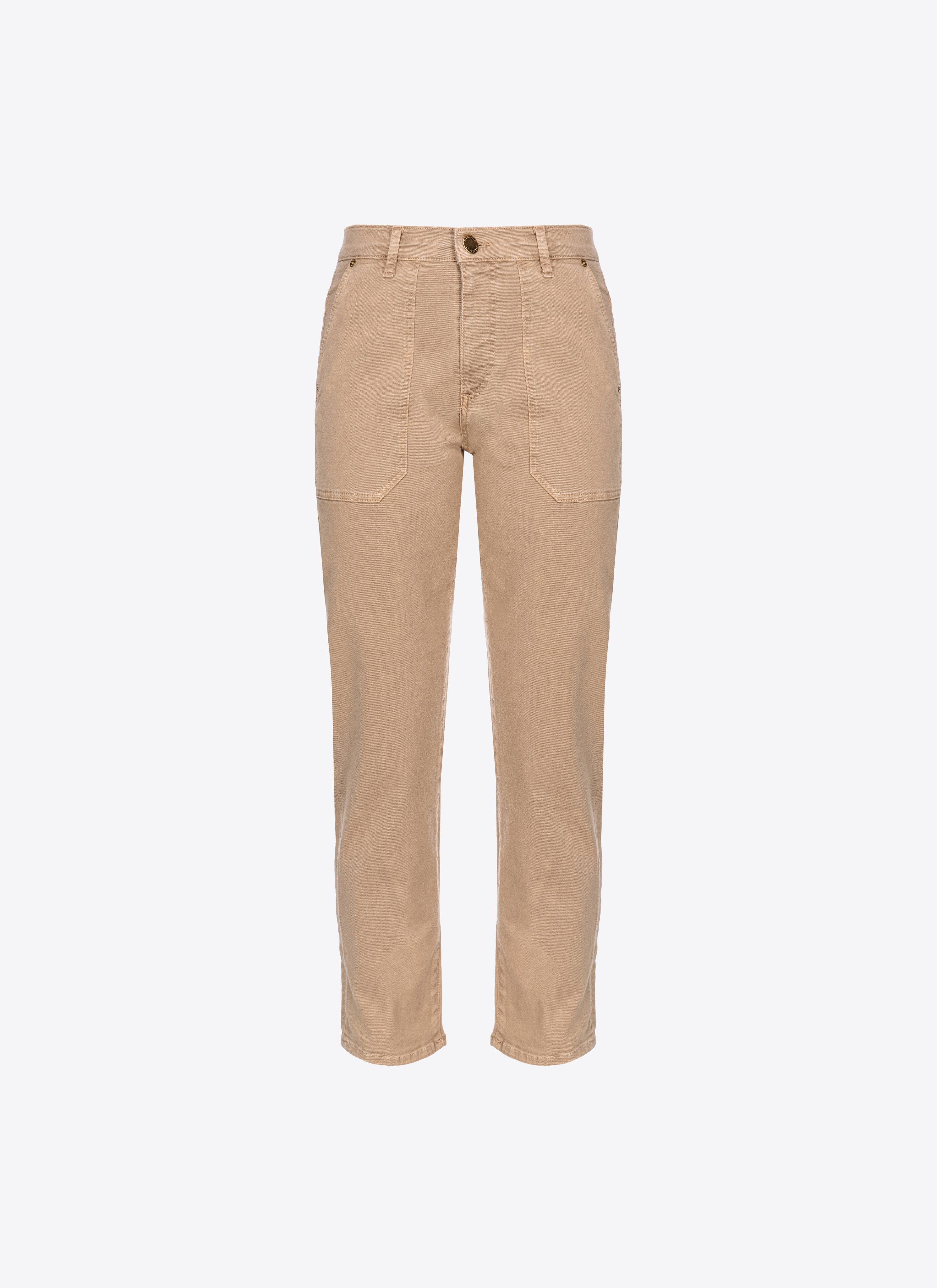 Pinko Jeans Chinos Bull Di Cotone In Sun Stone Beige