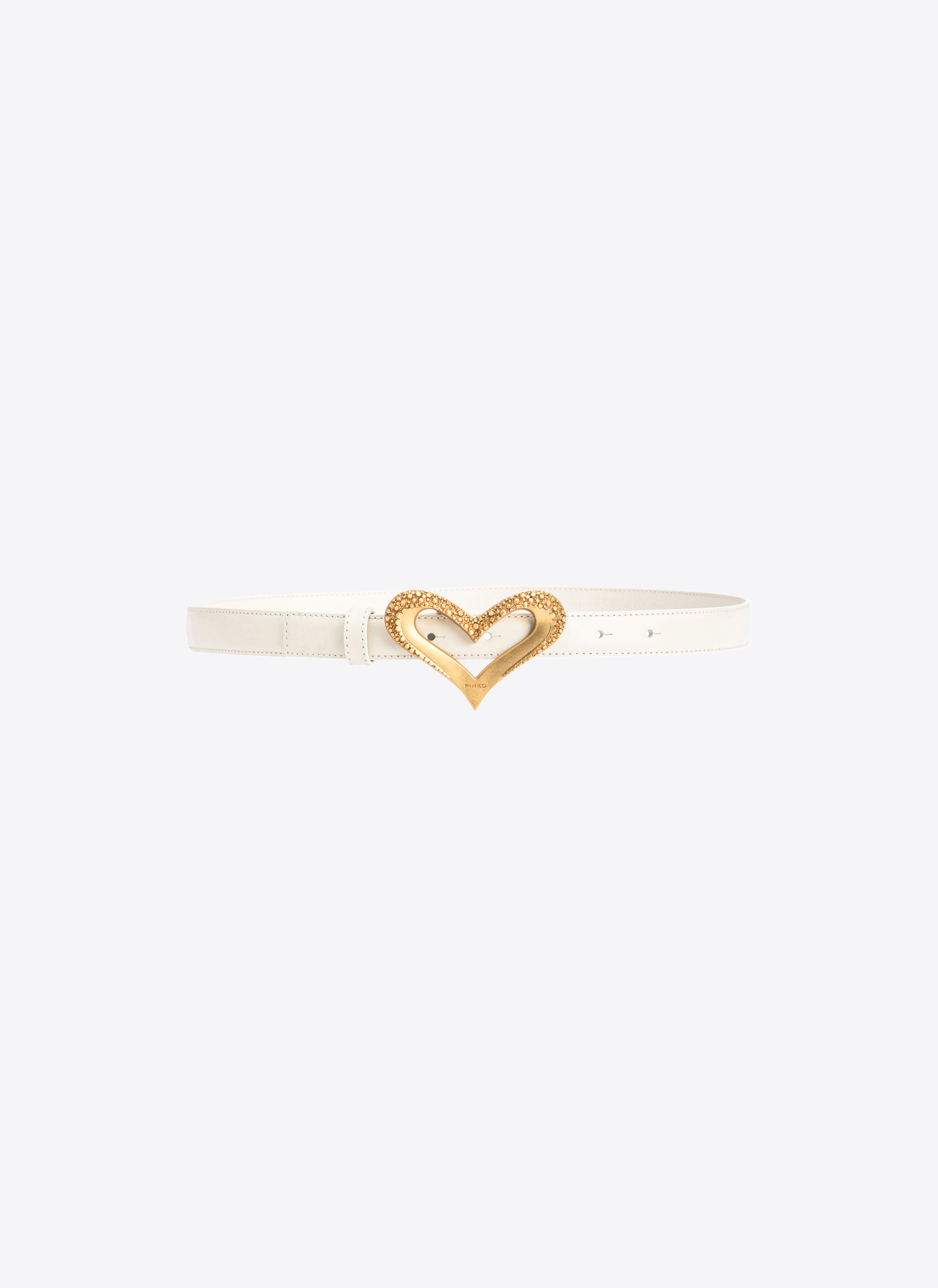 Pinko Schmaler Gürtel Heart Vintage-Leder 2cm