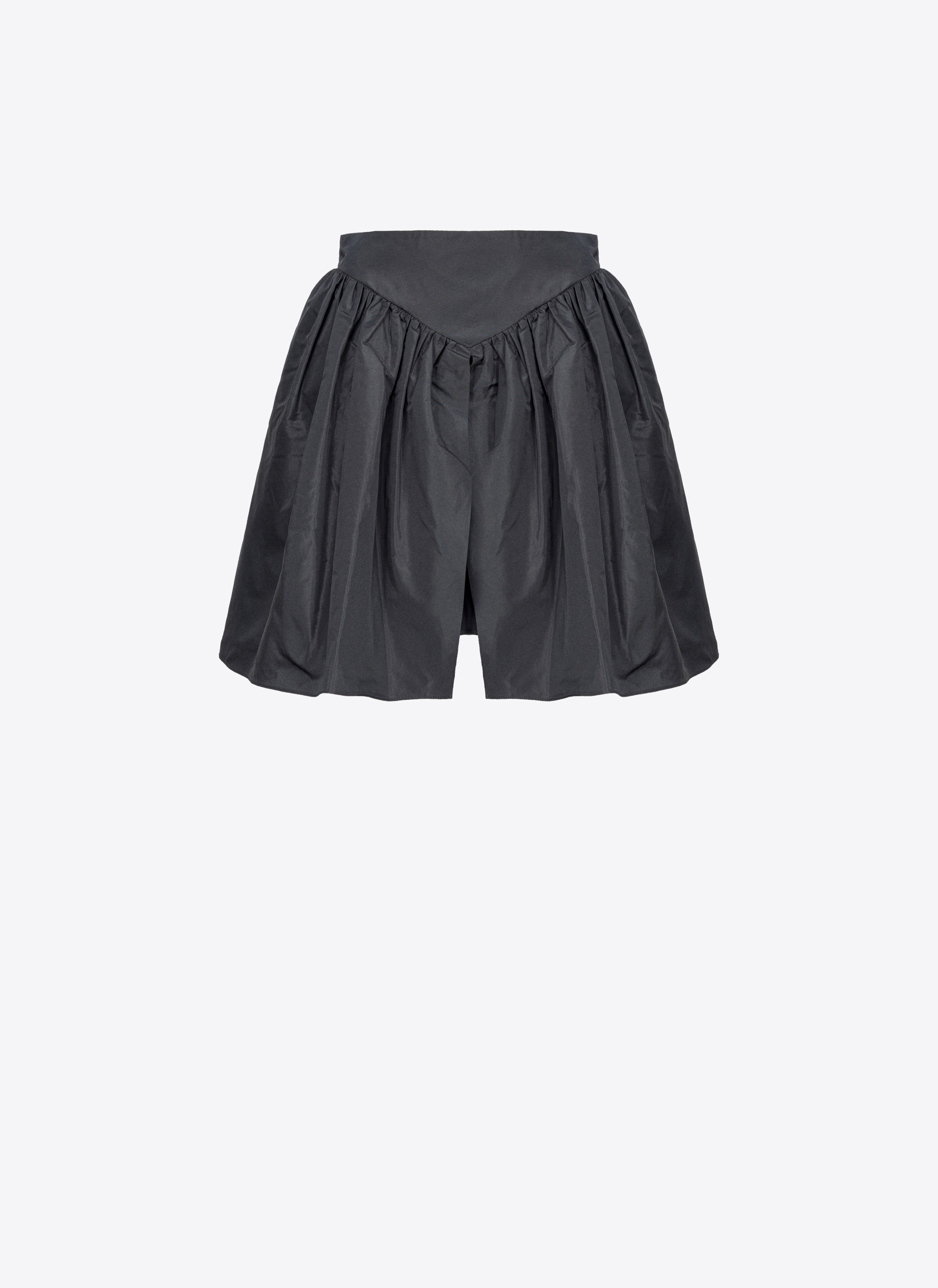 Pinko Taffeta Mini Skirt In Limo Black