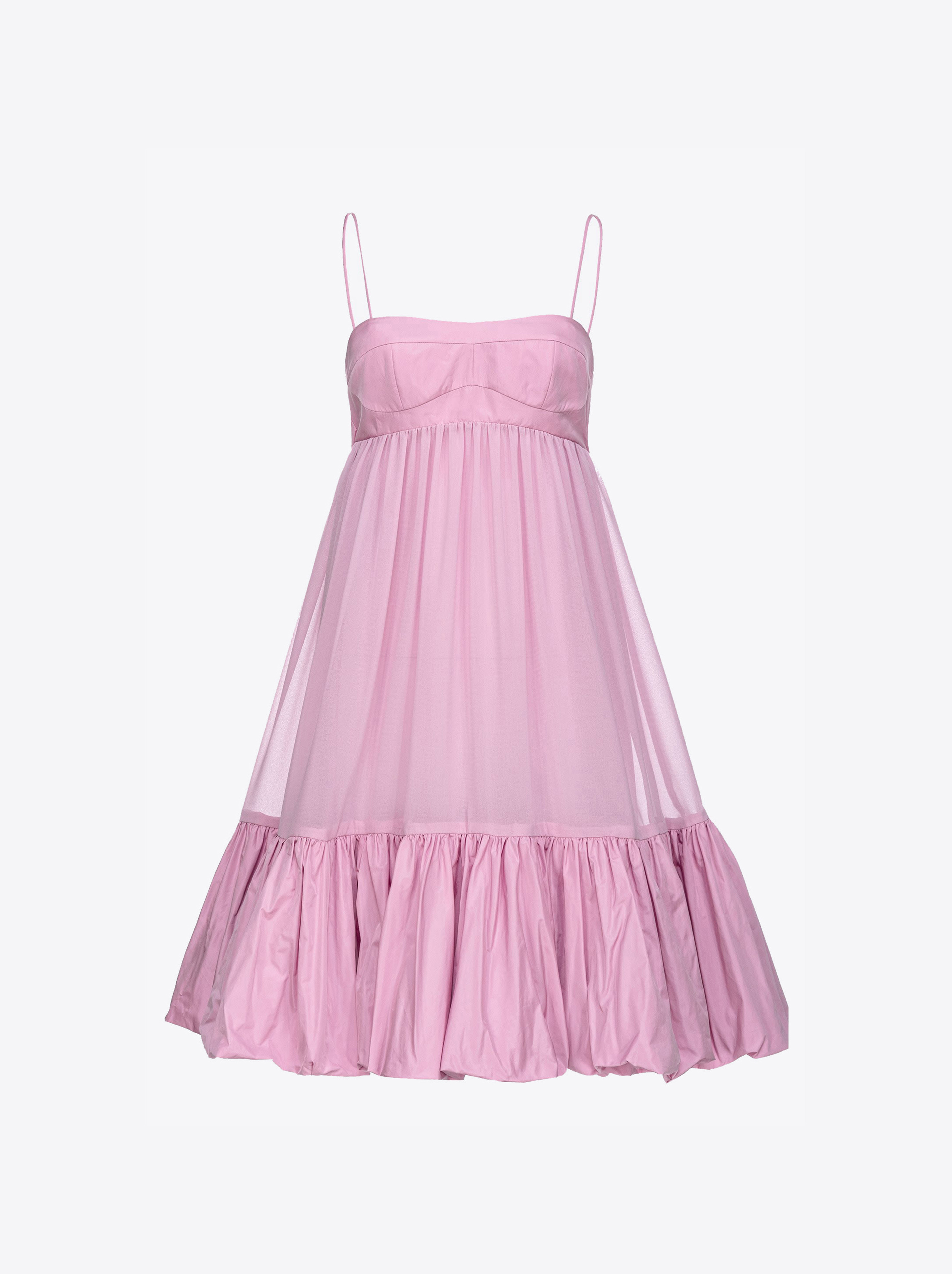Pinko Kleid mit schmalen Trägern und Volant
