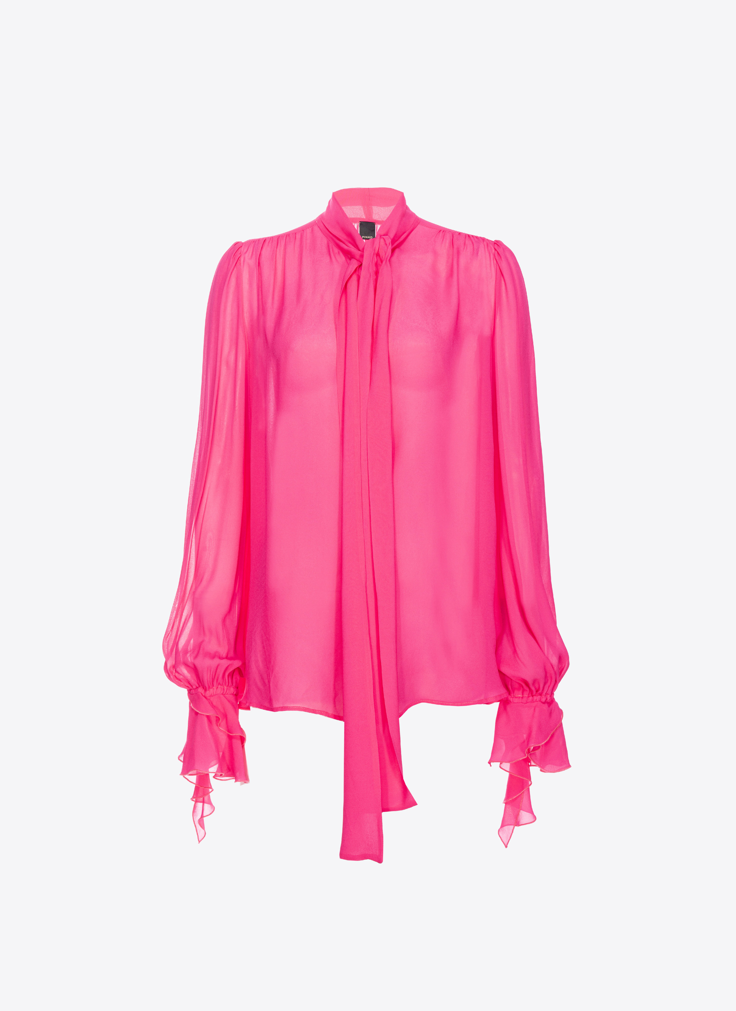 Pinko Bluse mit Schleife und Rüschen