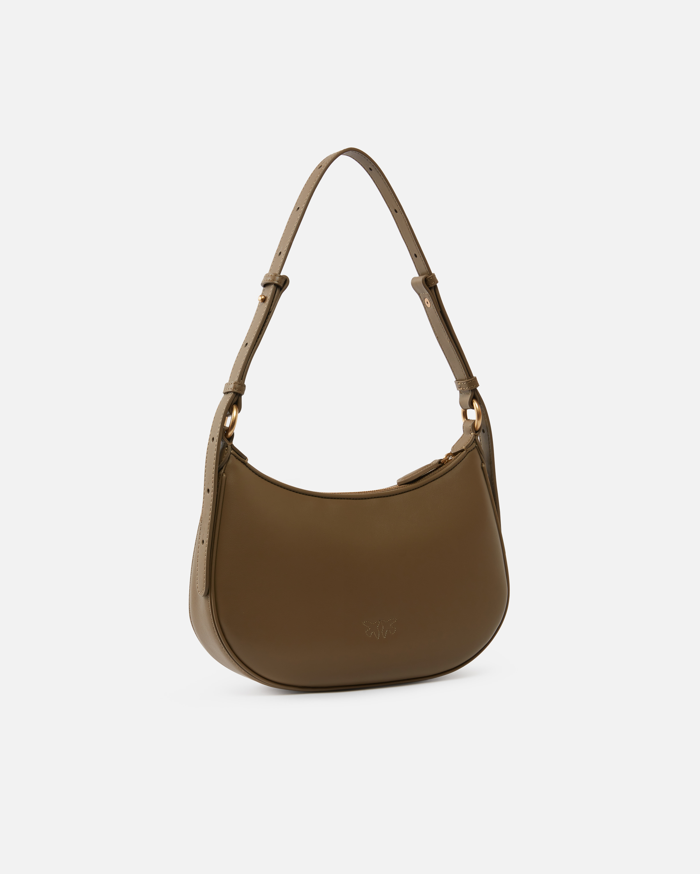 Pinko Mini Love Bag Half Moon Simply In Scricciolo-antique Gold