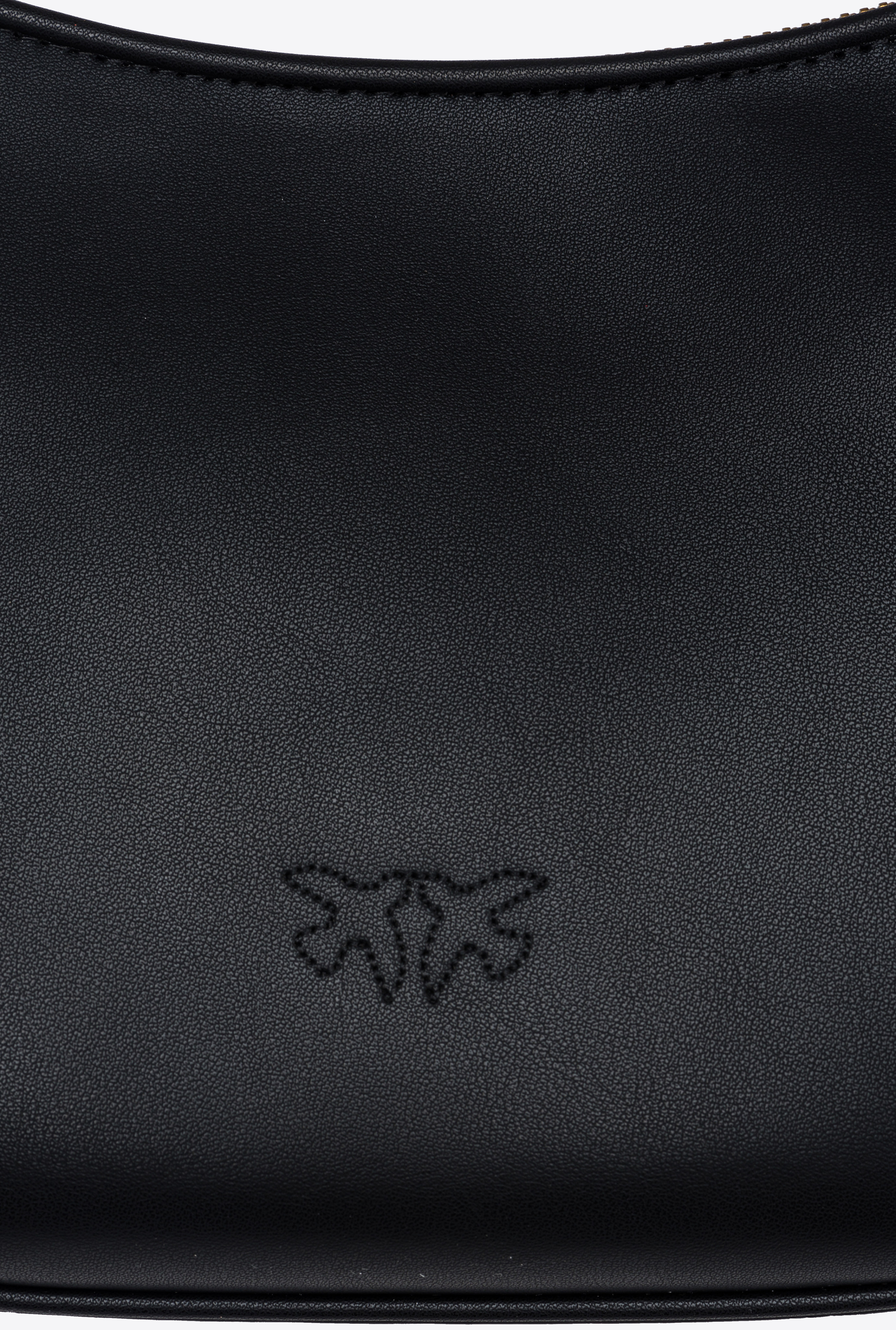 Pinko Mini Love Bag Half Moon Simply In Black-antique Gold