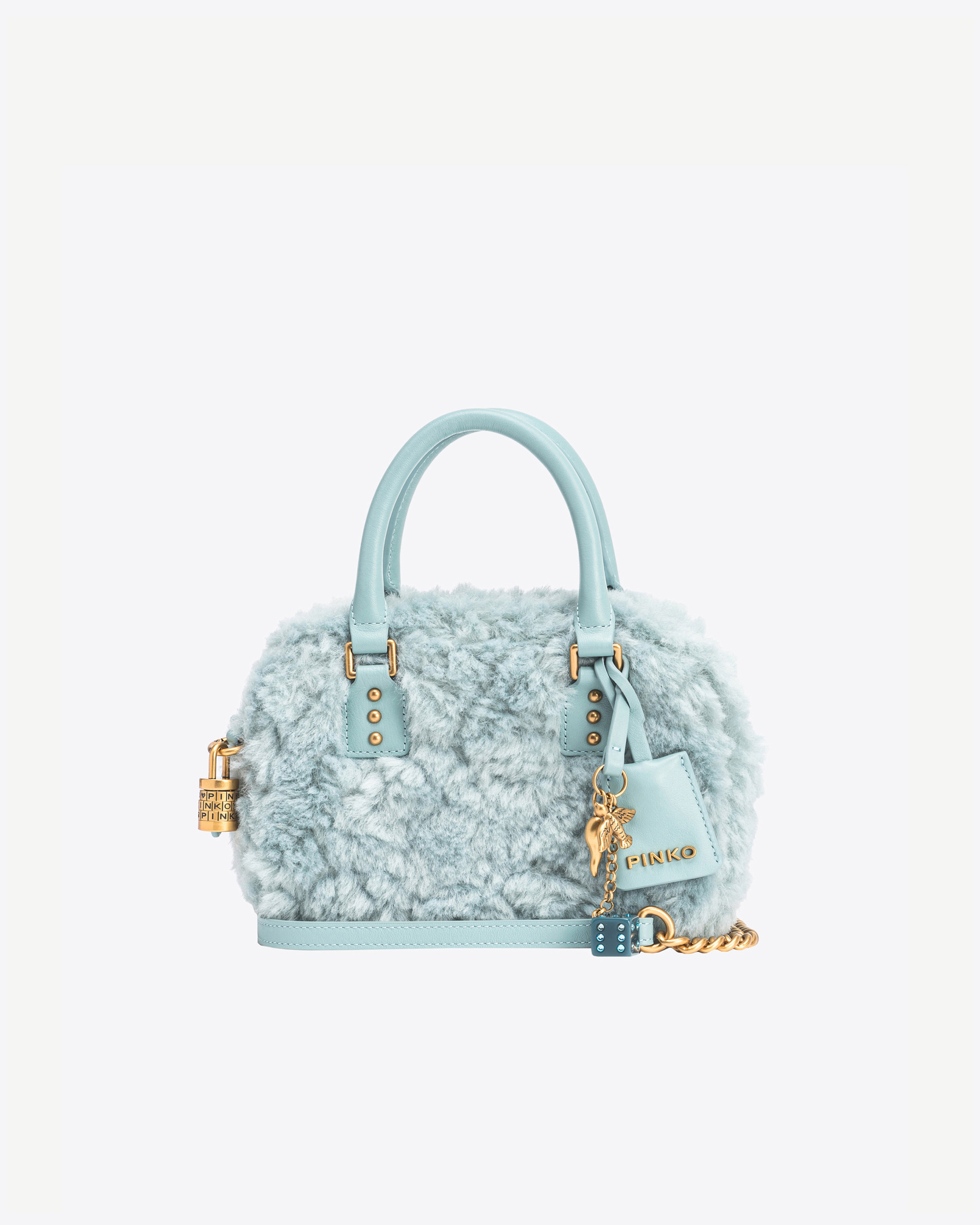 Pinko Mini Bowling Bag Kunstfell