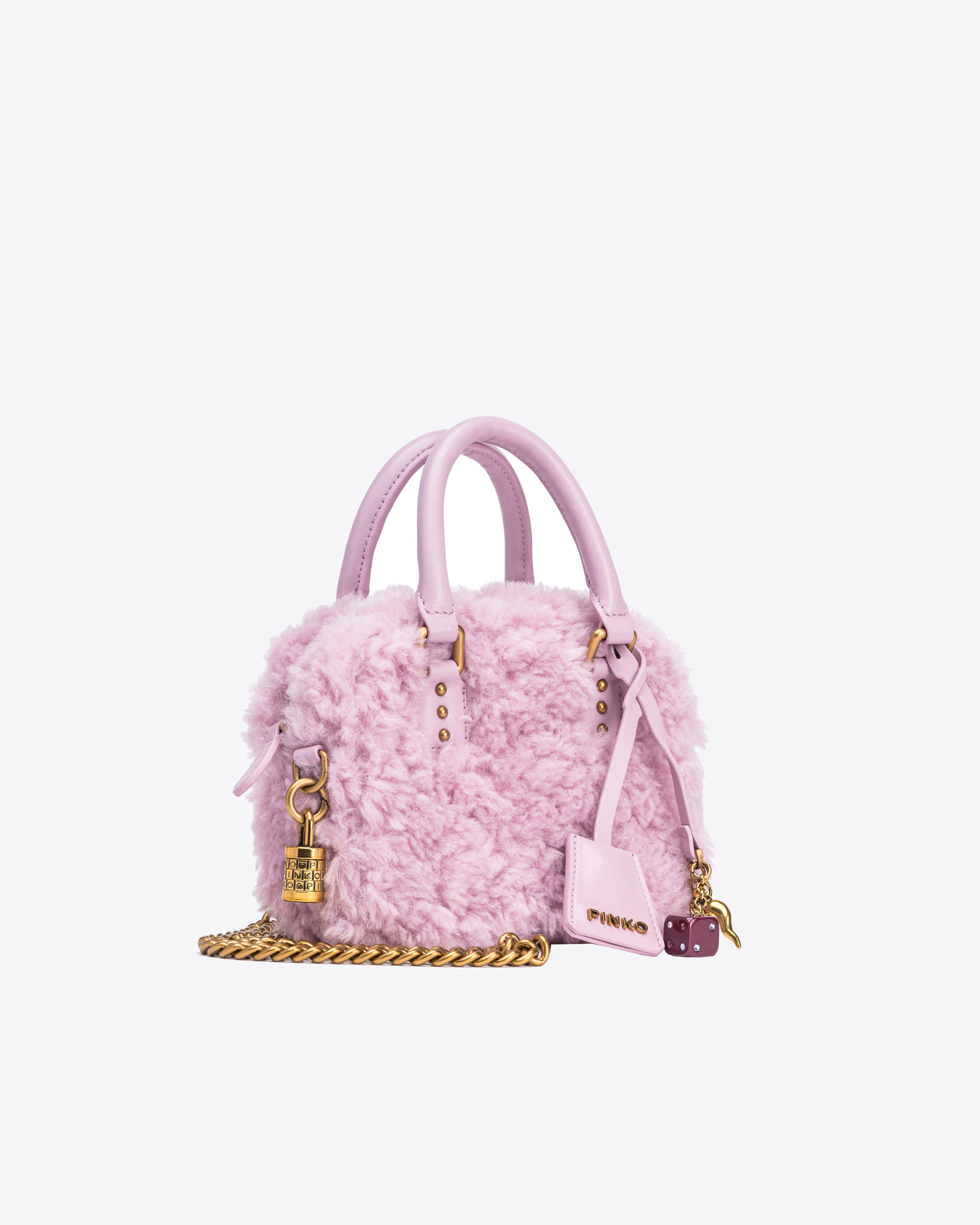 Mini Bowling Bag in faux fur PINKO → Shop Online