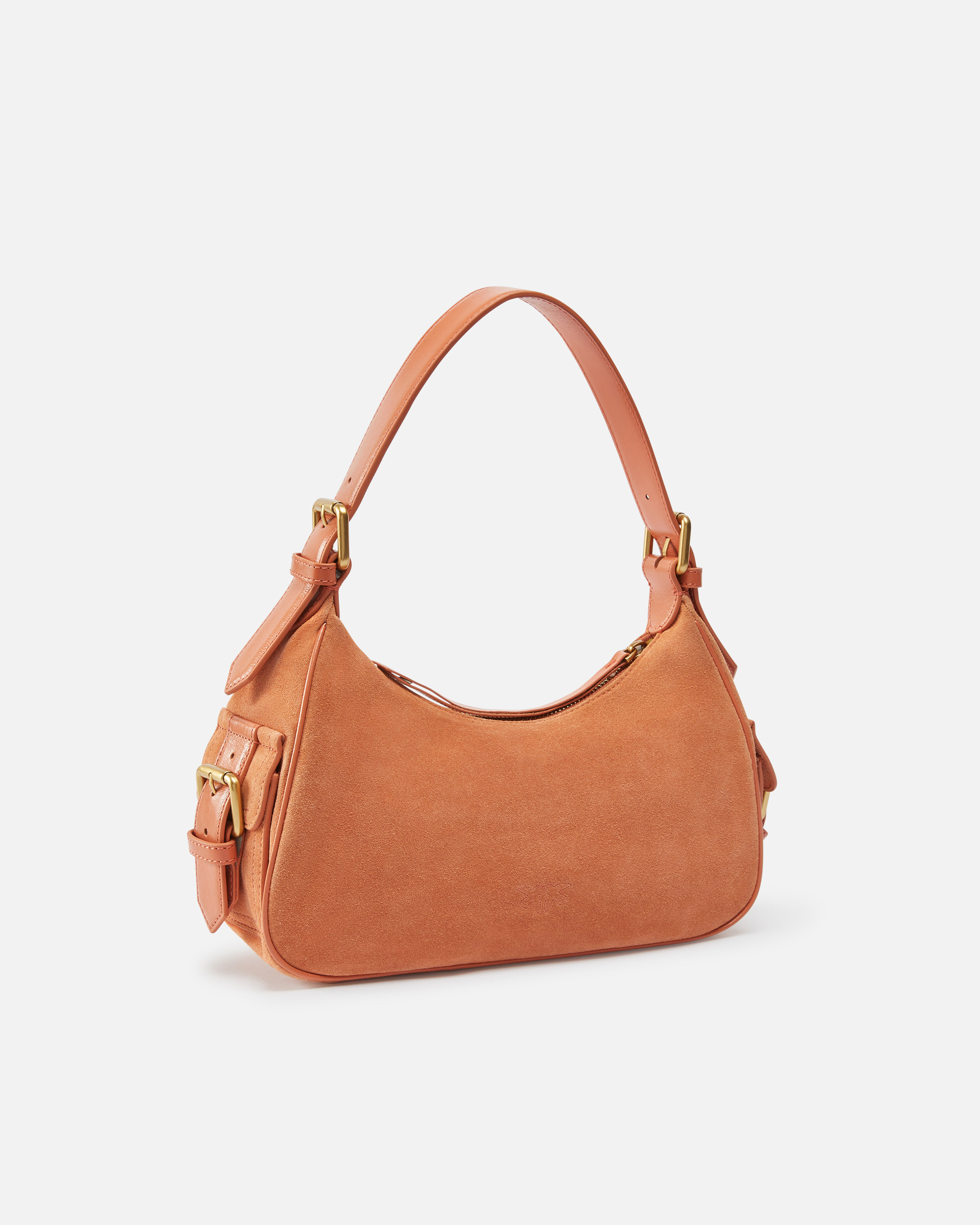 Pinko Suede Cargo Shoulder Bag With Pockets