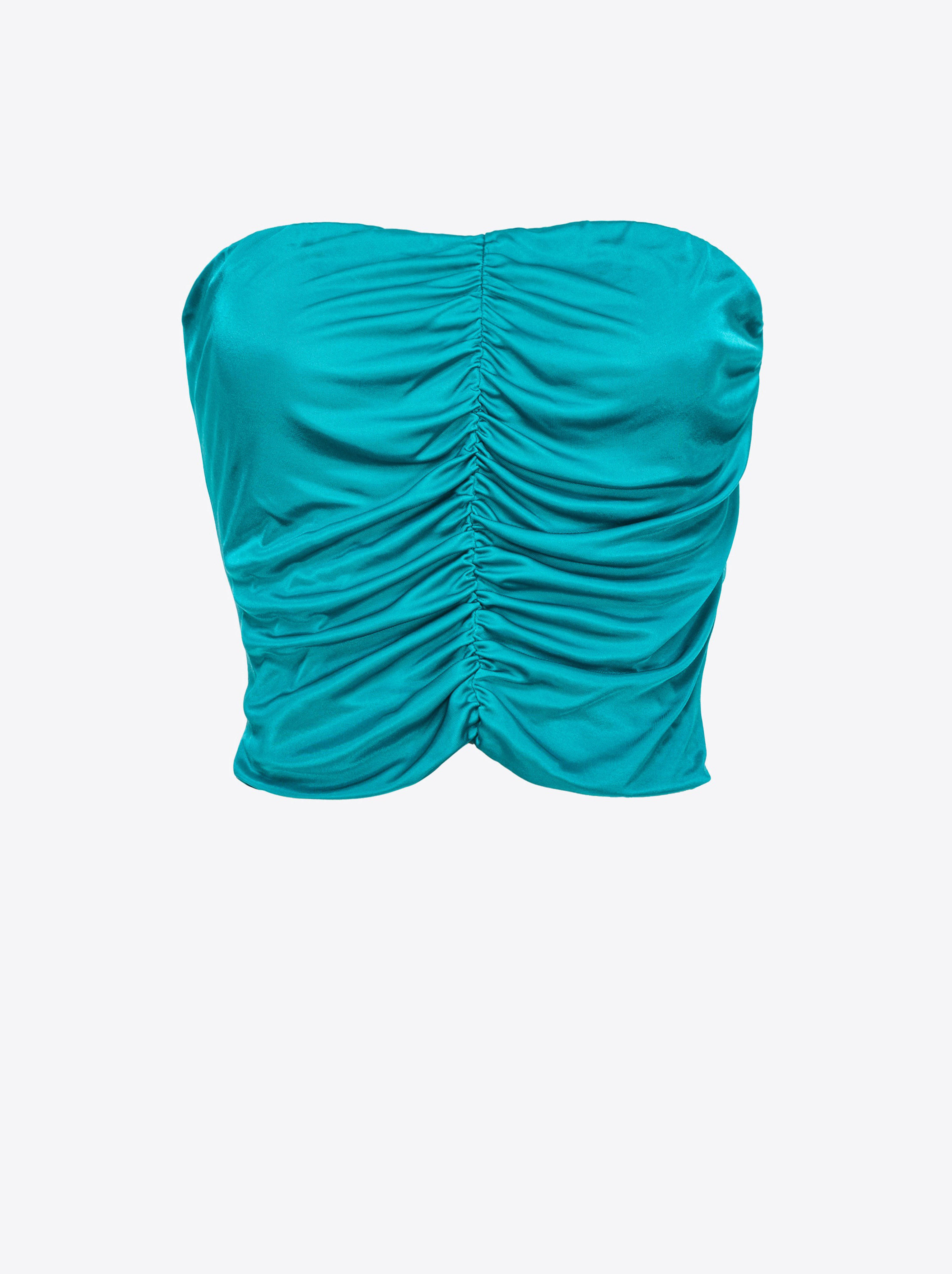 Pinko Crop Top aus glänzendem Jersey