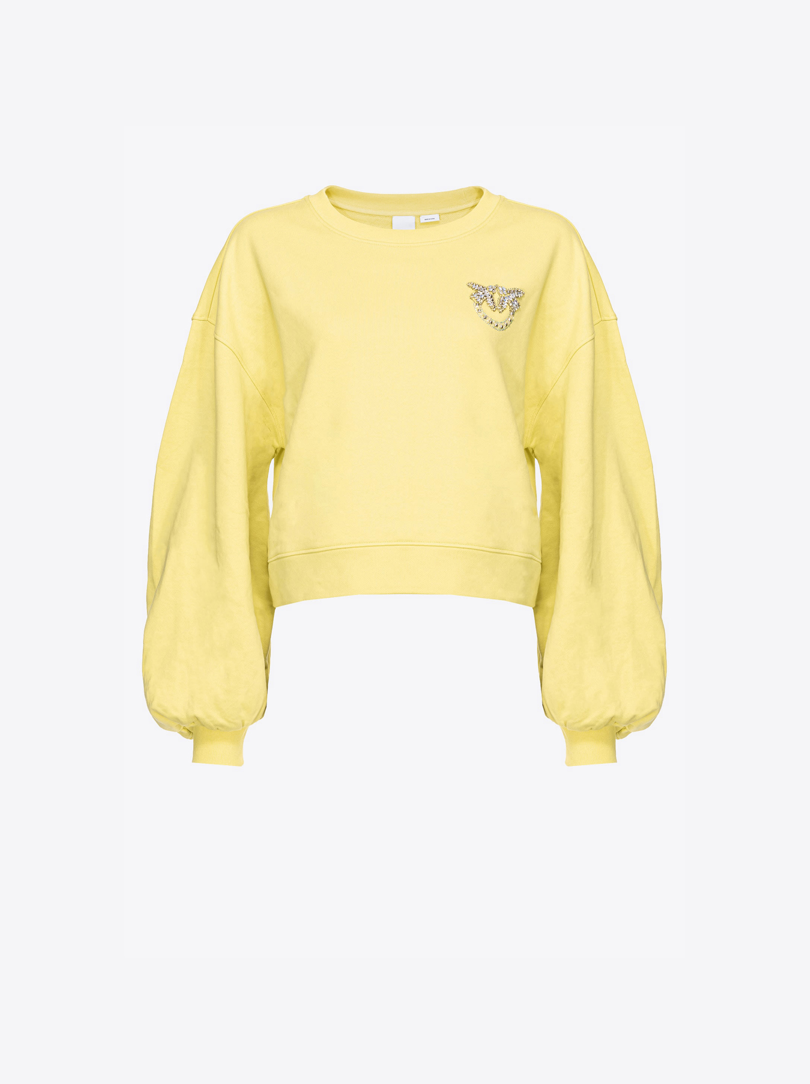 Pinko Boxy-Sweatshirt Love-Birds-Stickerei