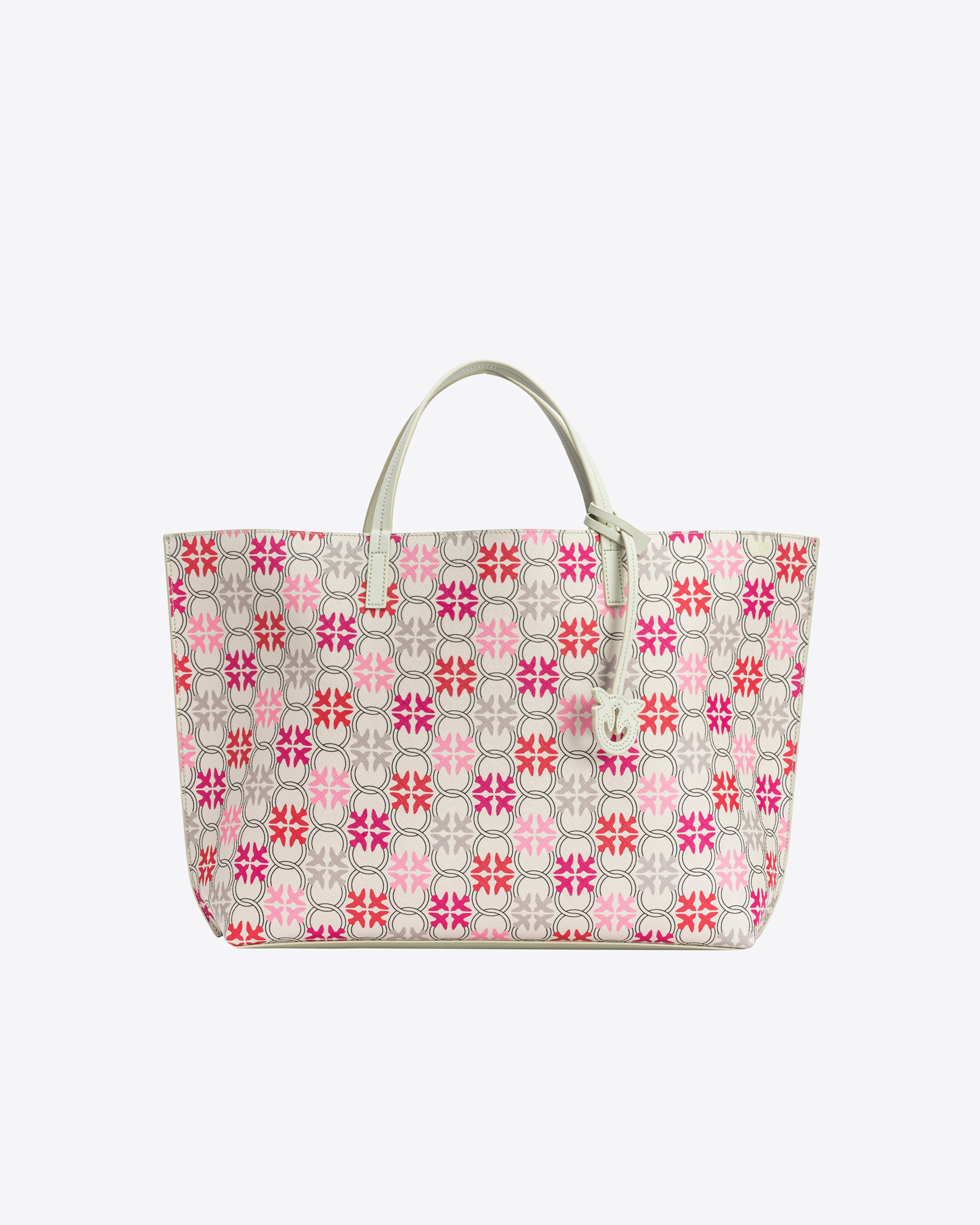 Pinko Big Shopper Bag With Logo Print In Pink