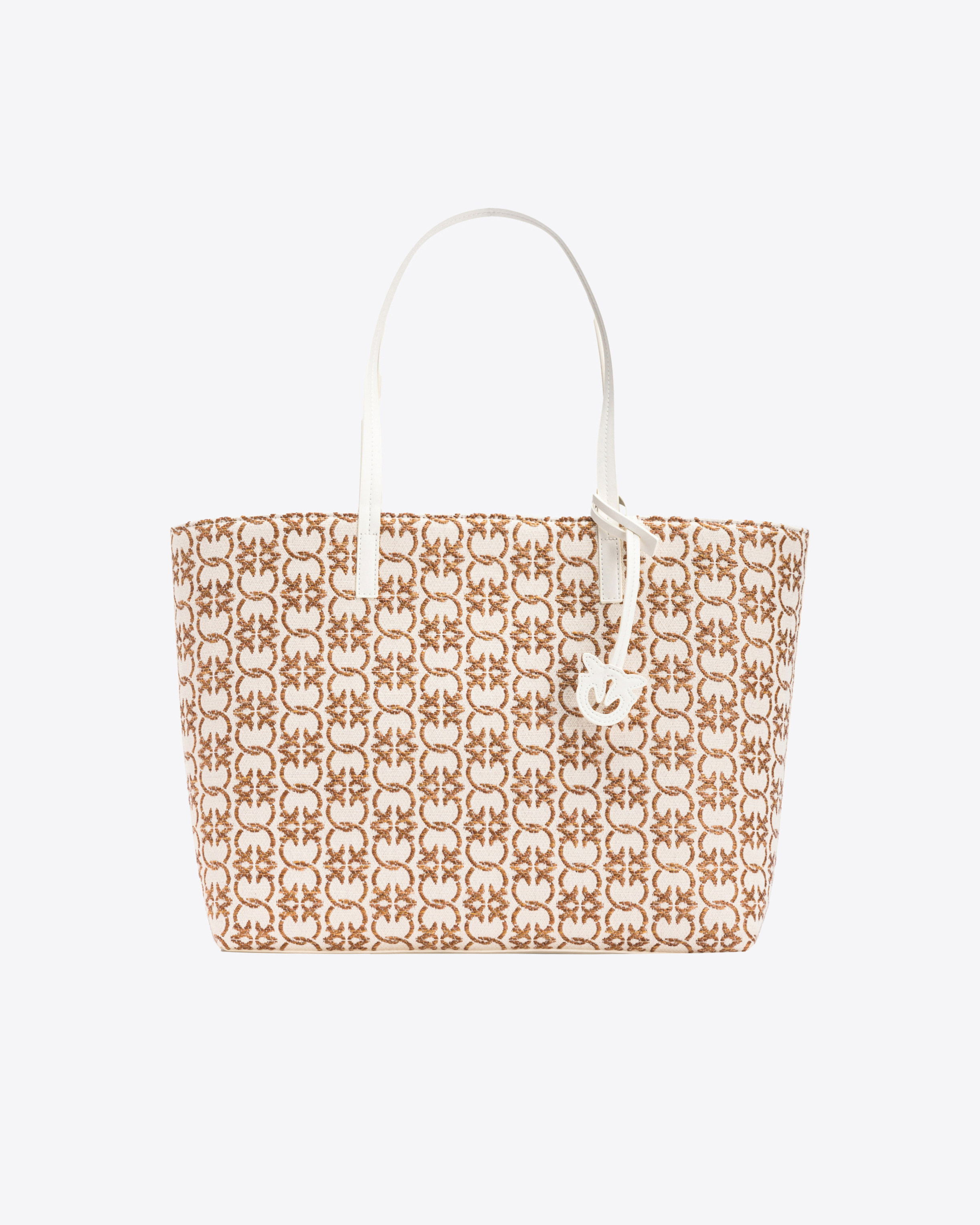 Big shopper bag in Monogram raffia PINKO → Shop Online