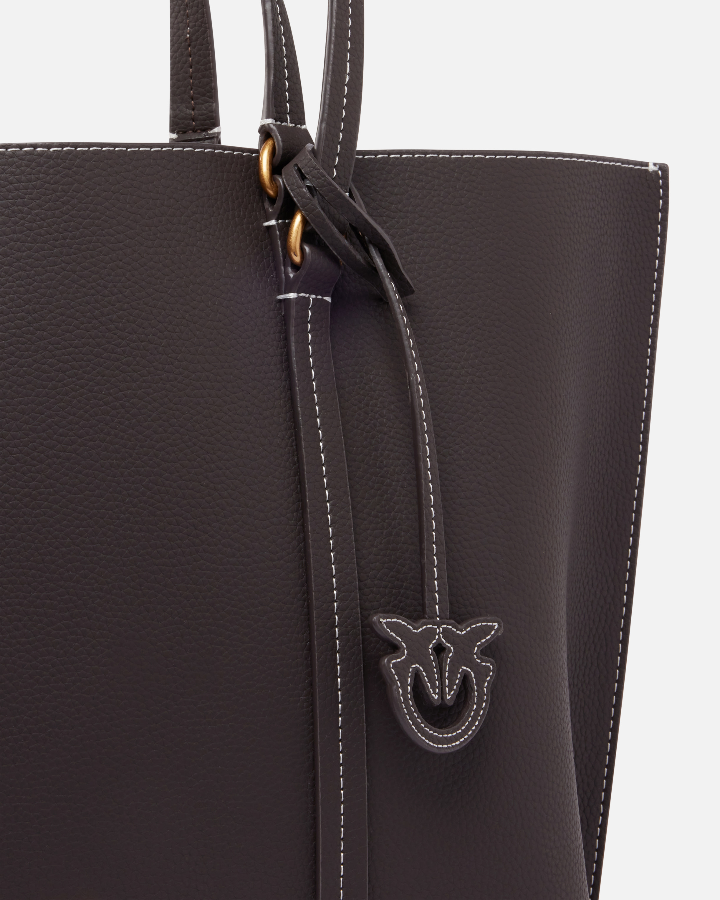 トートバッグ PINKO Woman Tote bags Dark 102832A1LF M32Q Maxi tumbled leather shopping bag PINKO → Shop Online