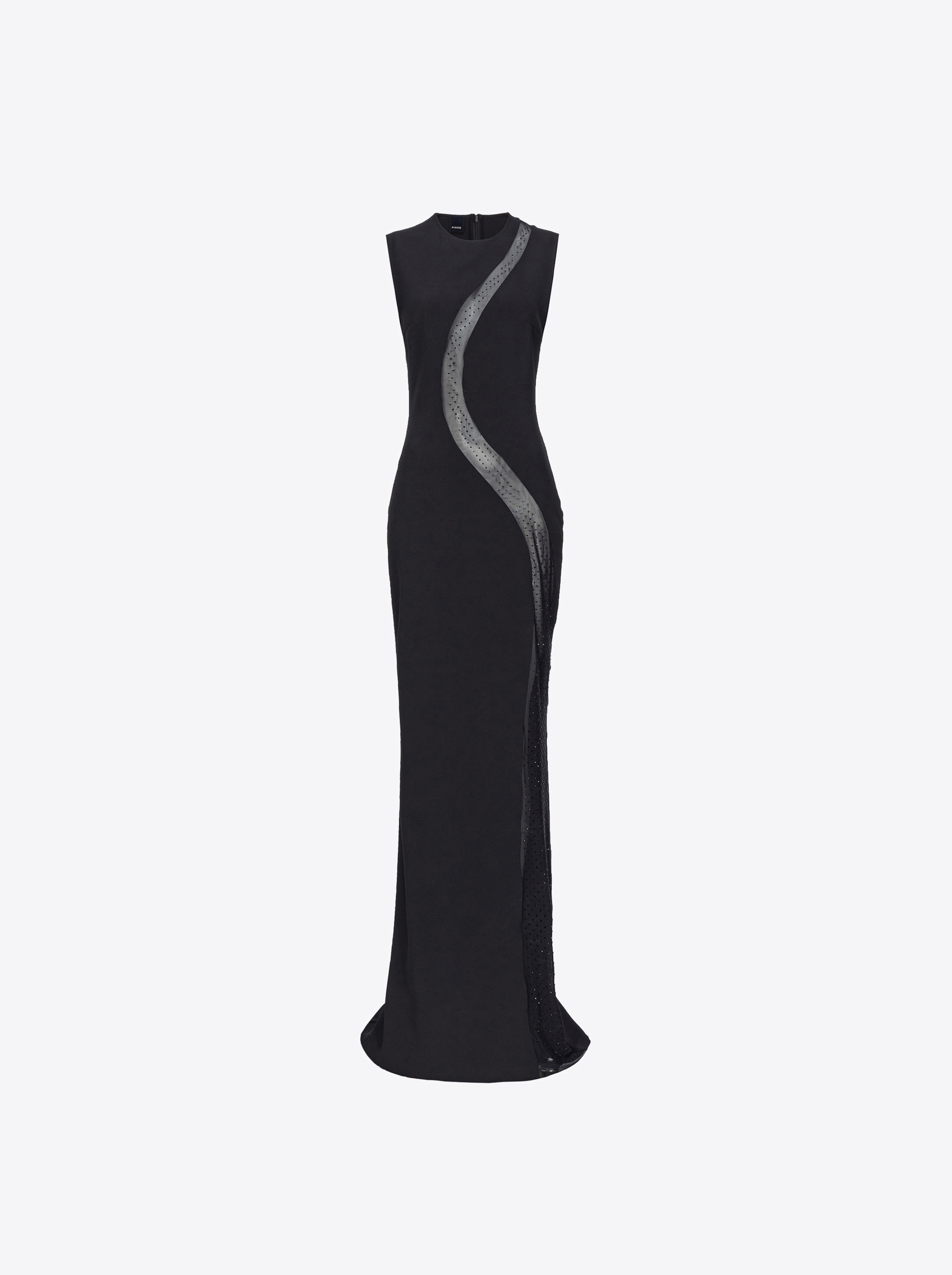 Pinko Elegantes langes Kleid mit Einsatz aus Tüll