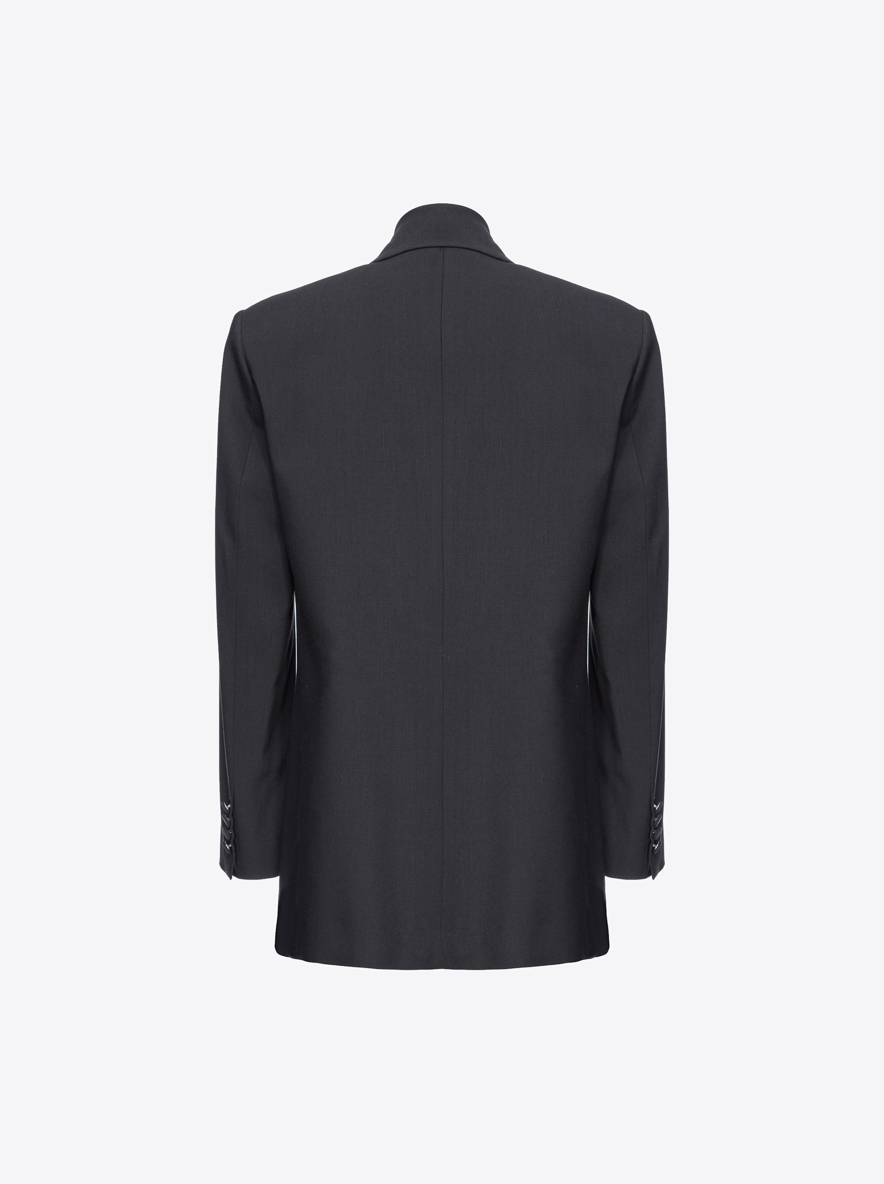 Shop Pinko Blazer Croisé Avec Col À Revers En Strass In Limo Black