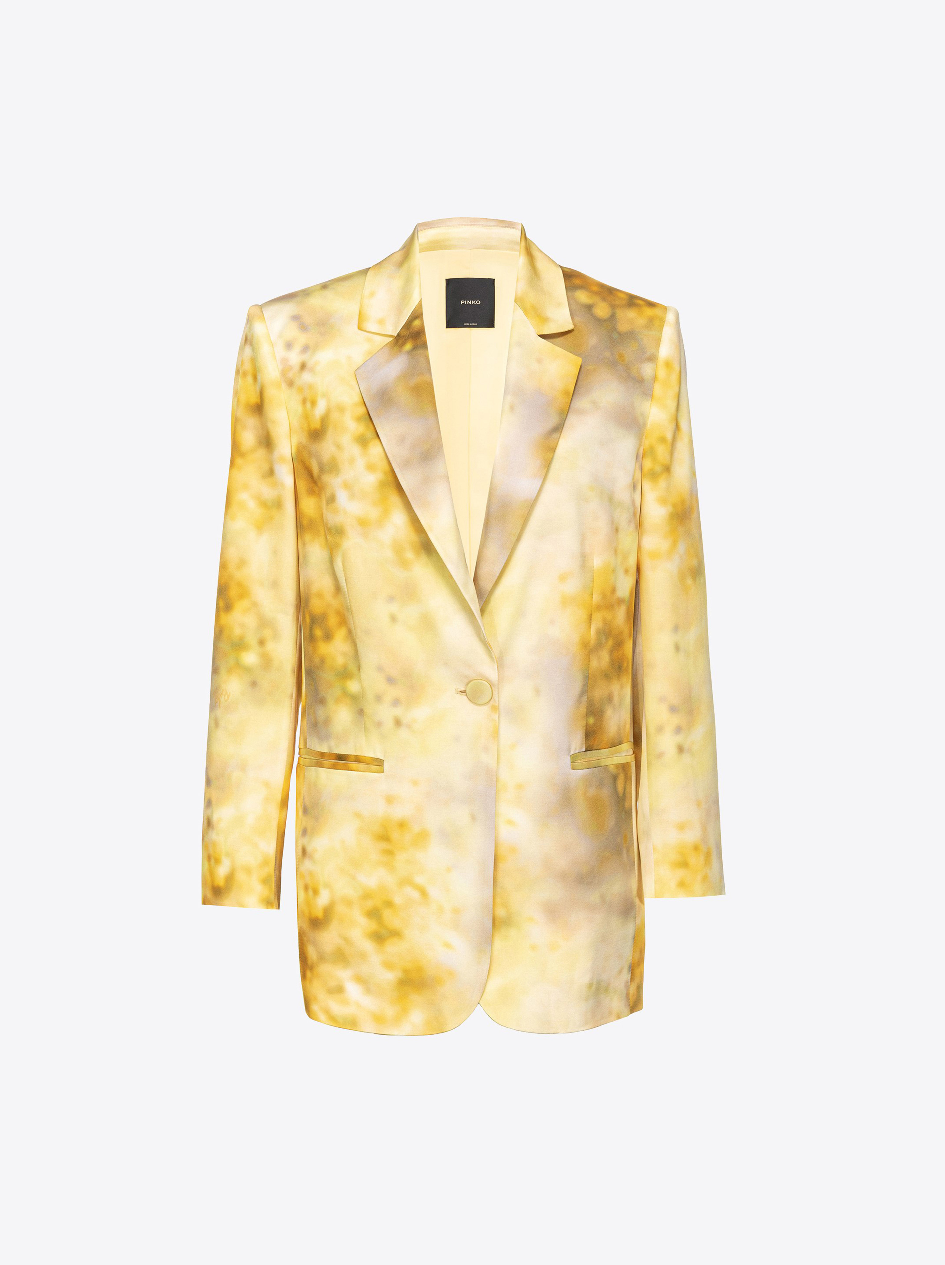 Pinko Satinblazer Blume mit Farbverlauf