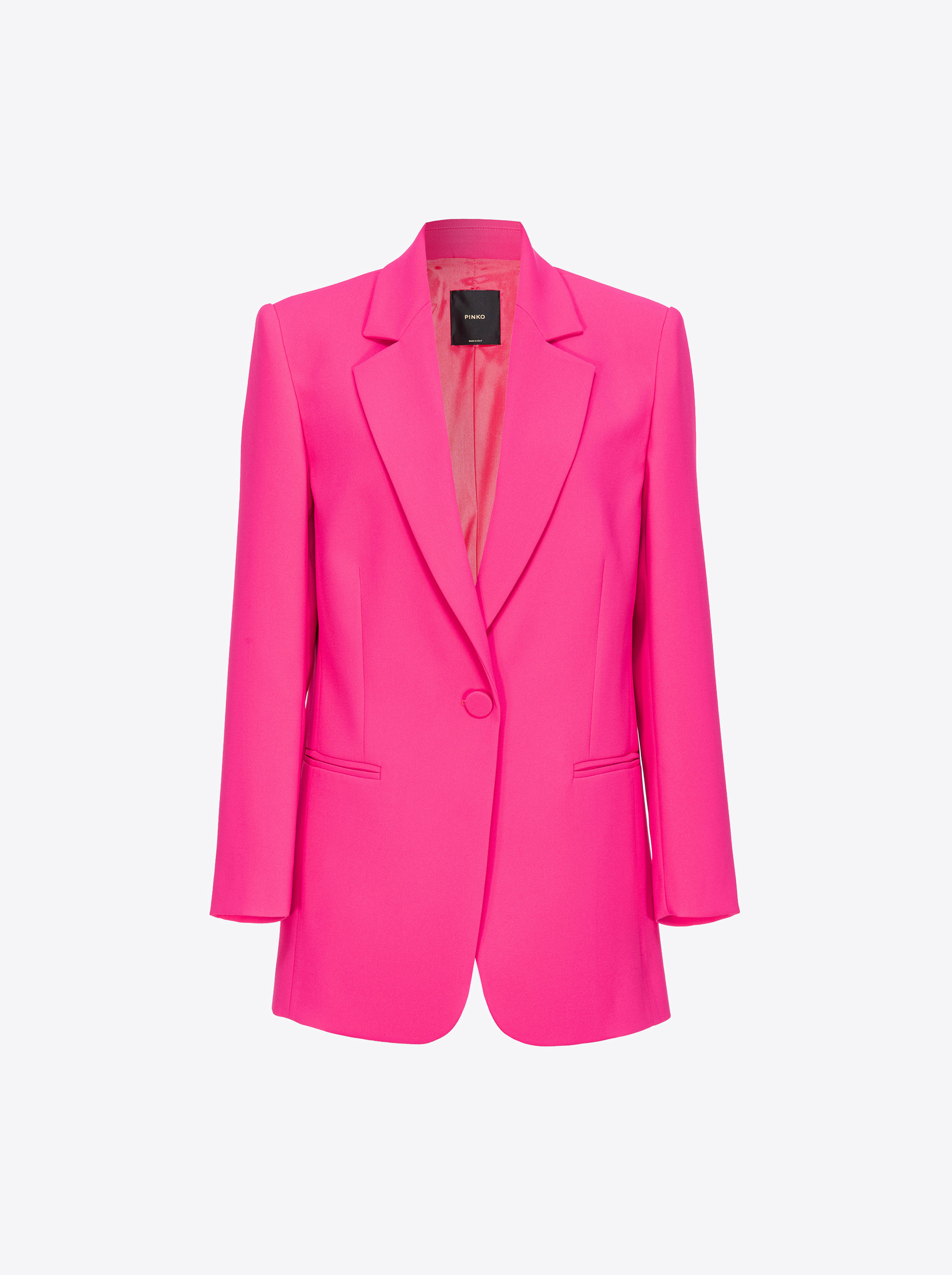 Pinko Monochrome Stretch Crepe Blazer In Beetroot