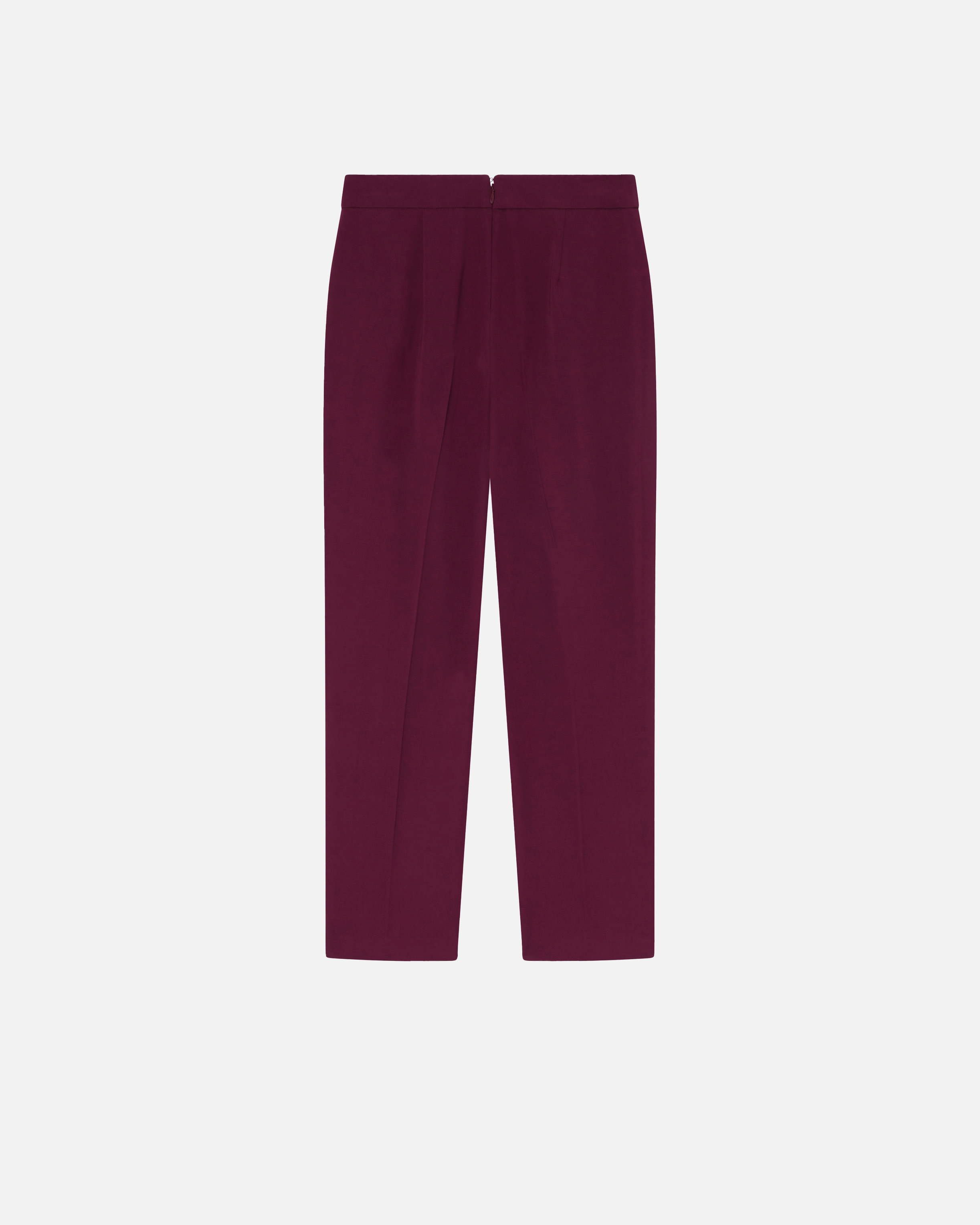 Pinko Elegant Technical Fabric Trousers In Grape Wine
