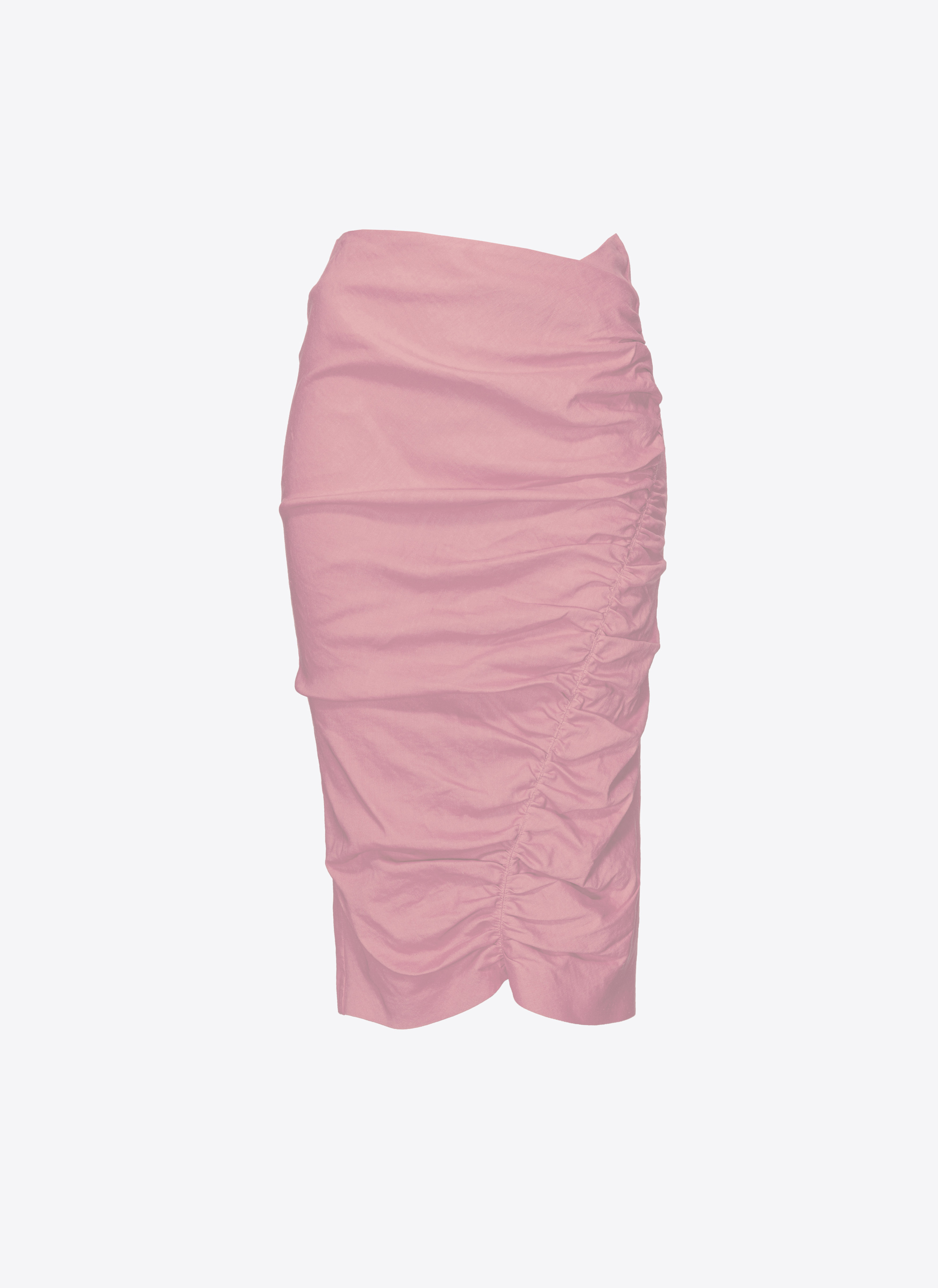 Pinko Linen Calf-length Skirt In Orchidée Fumée