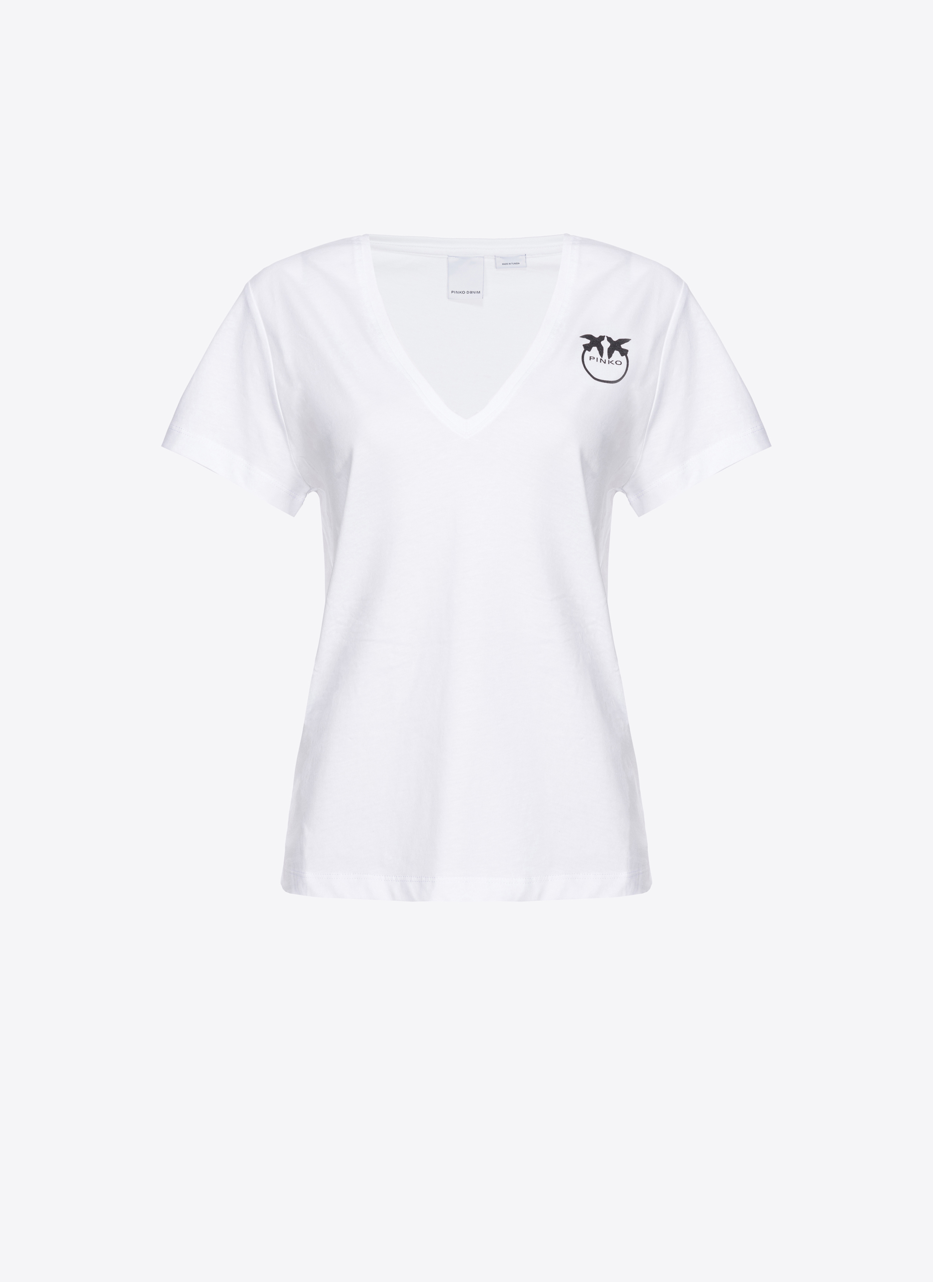 Pinko T-Shirt V-Ausschnitt mit Logo