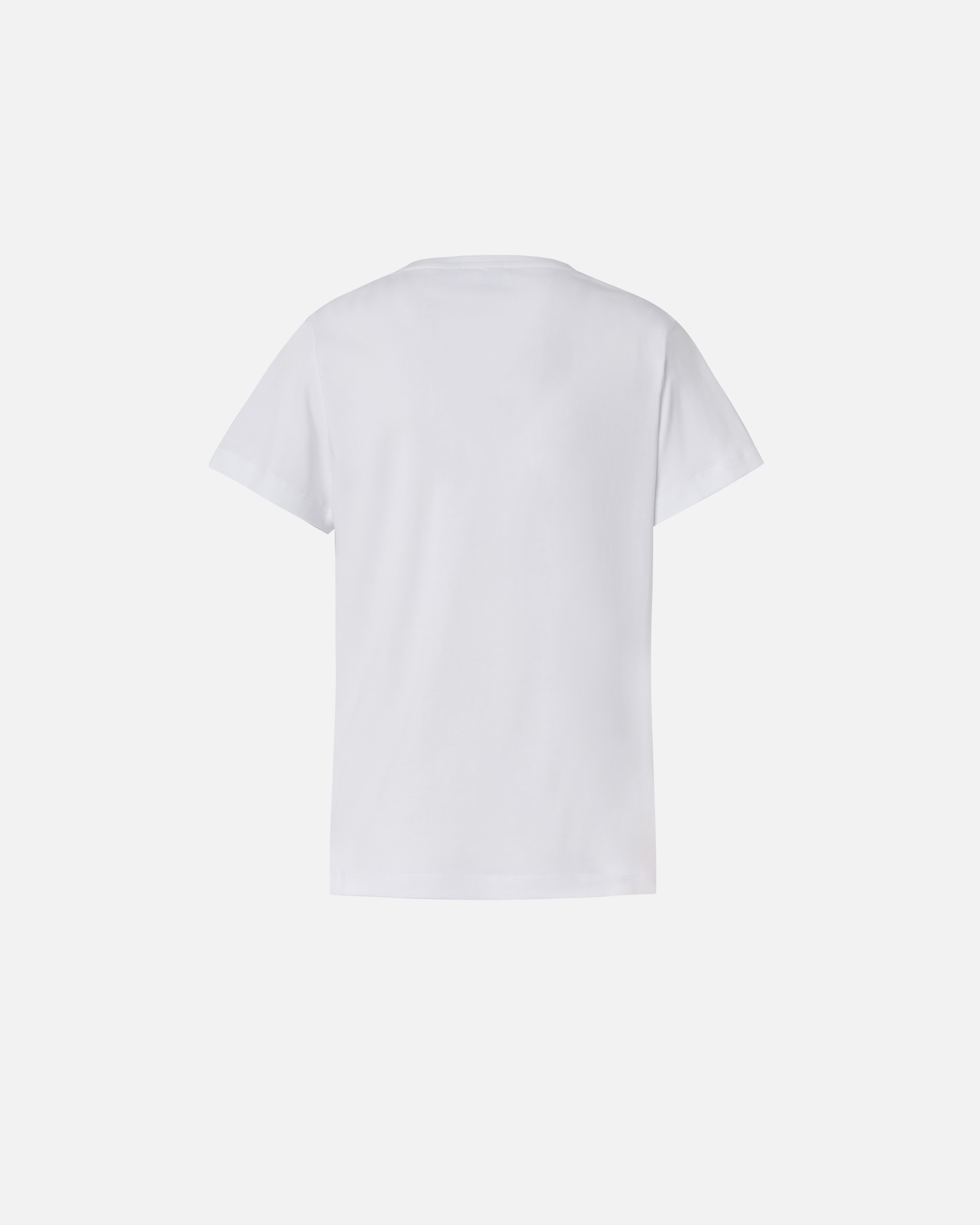 Футболка с V-образным вырезом и принтом логотипа - БЕЛЫЙ - large