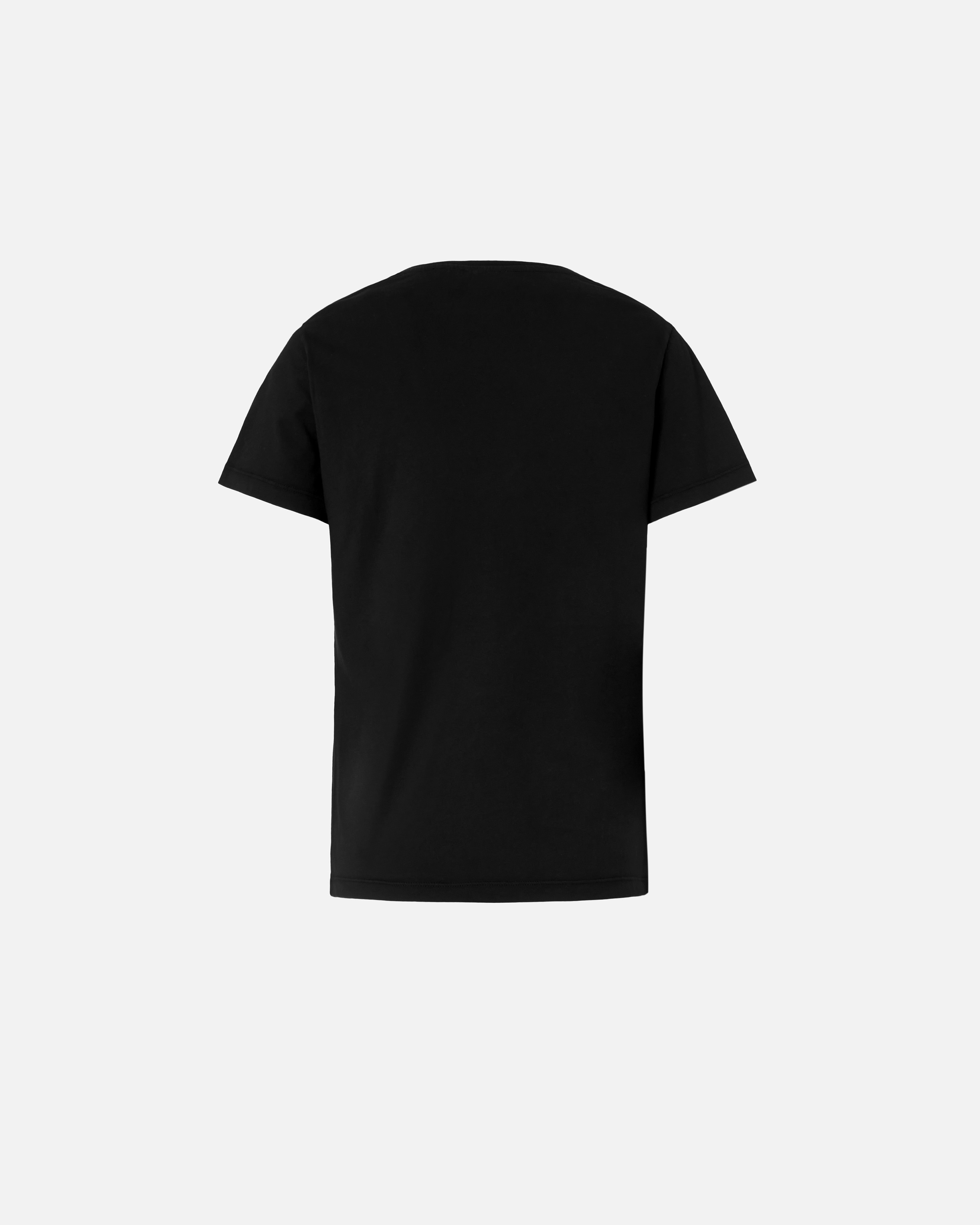 Футболка с V-образным вырезом и принтом логотипа - ЧЕРНЫЙ - large
