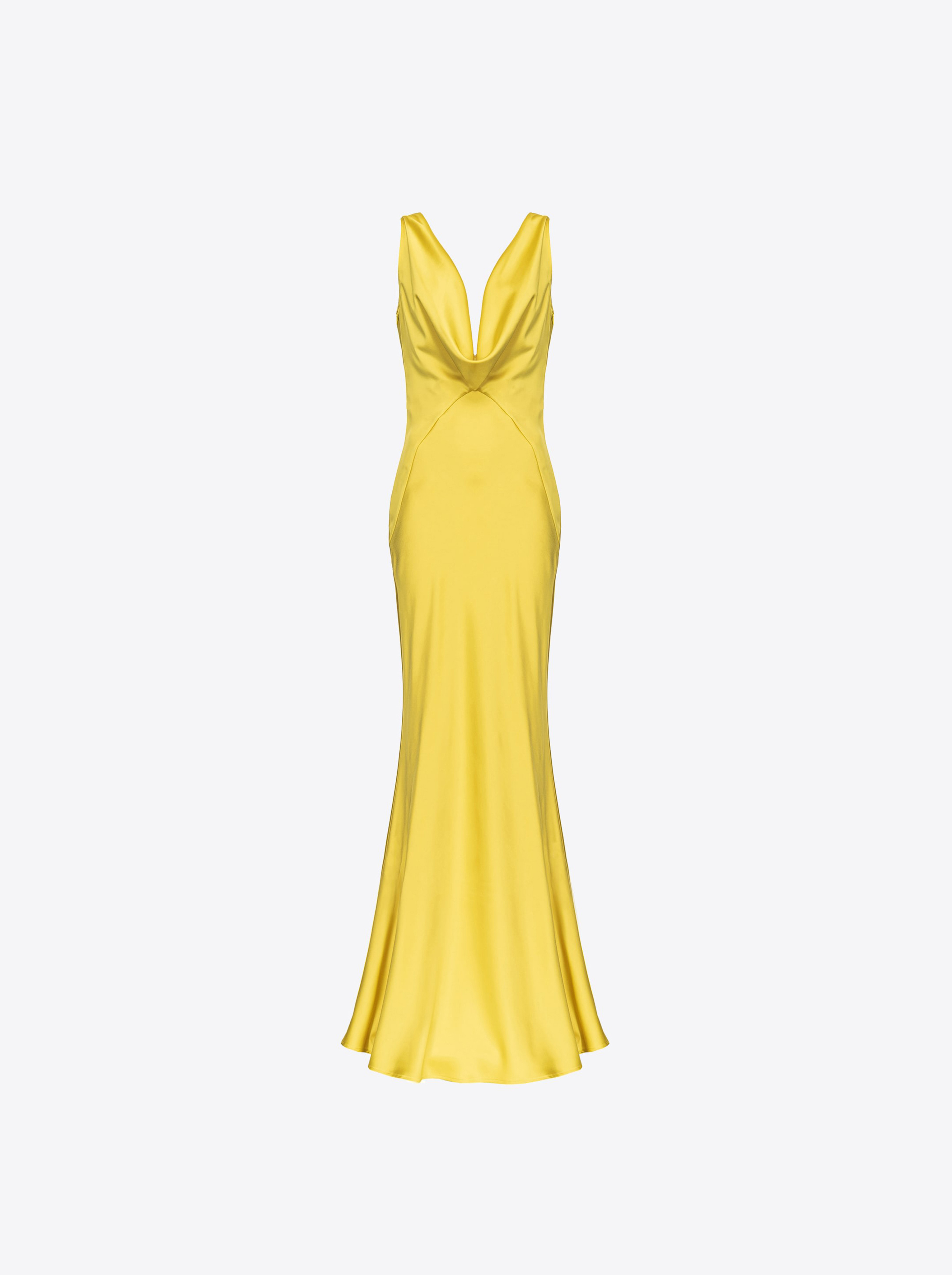 Pinko Langes Kleid aus strukturiertem Satin