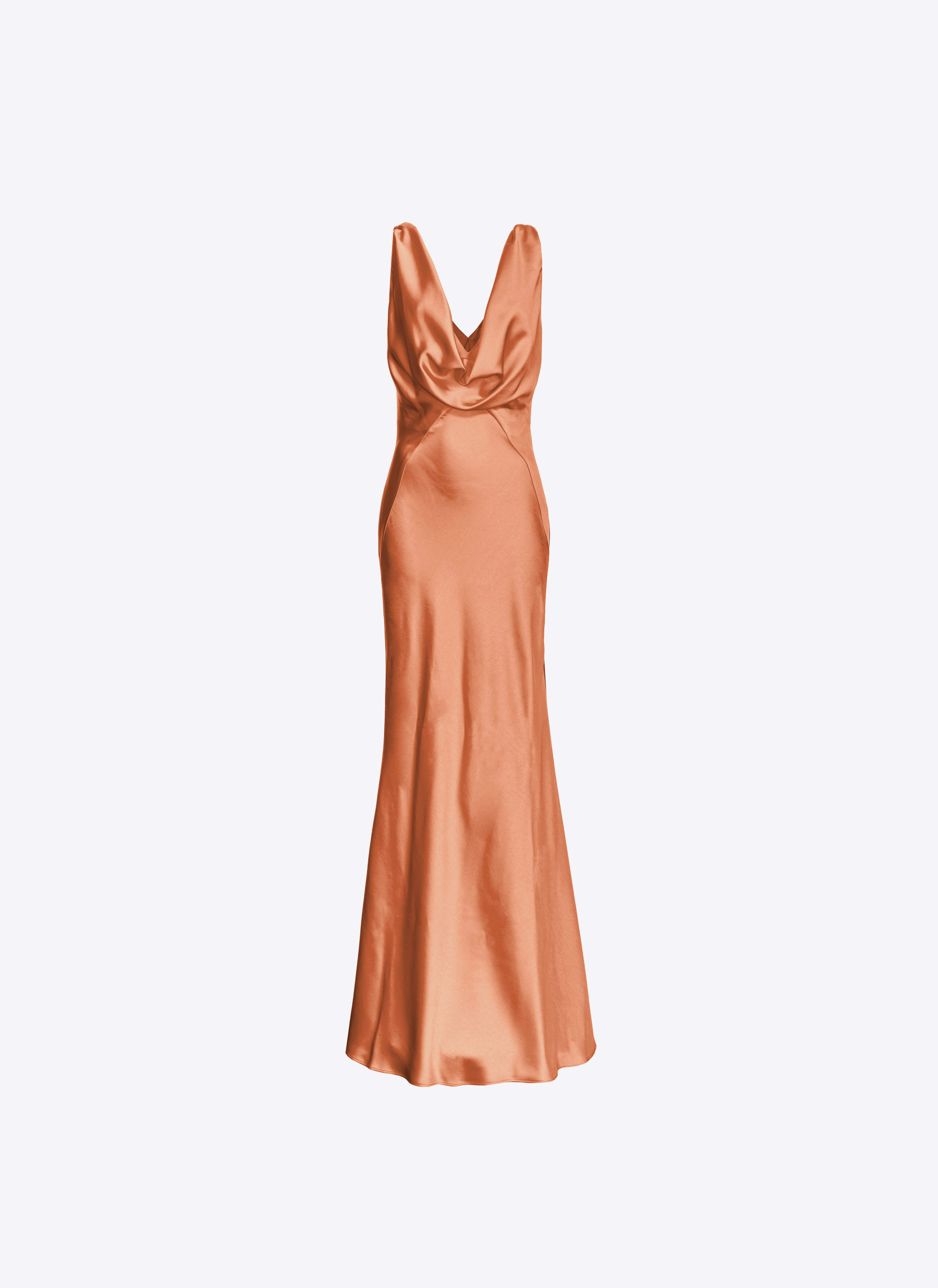 Pinko Langes Kleid aus strukturiertem Satin