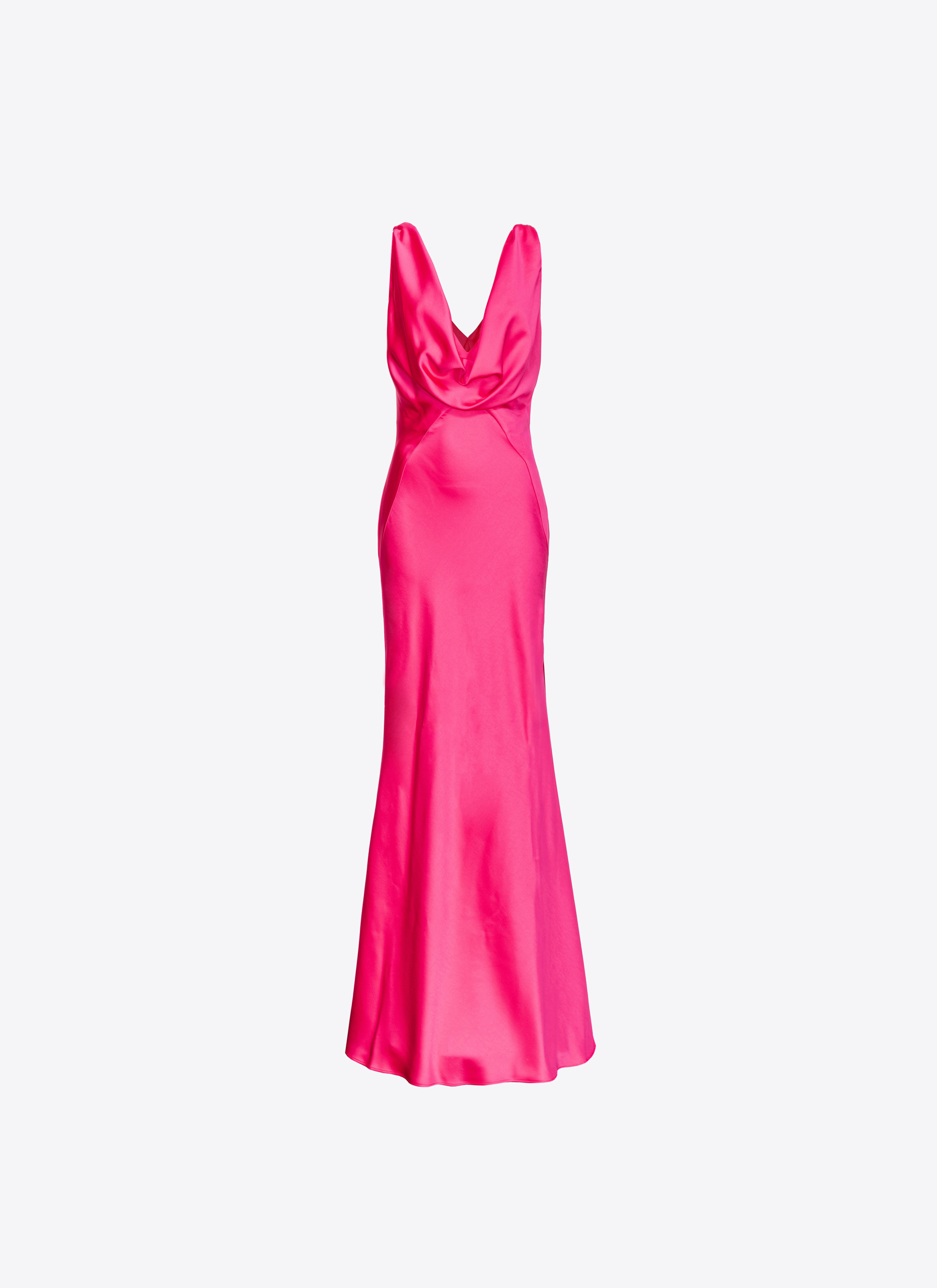 Pinko Langes Kleid aus strukturiertem Satin