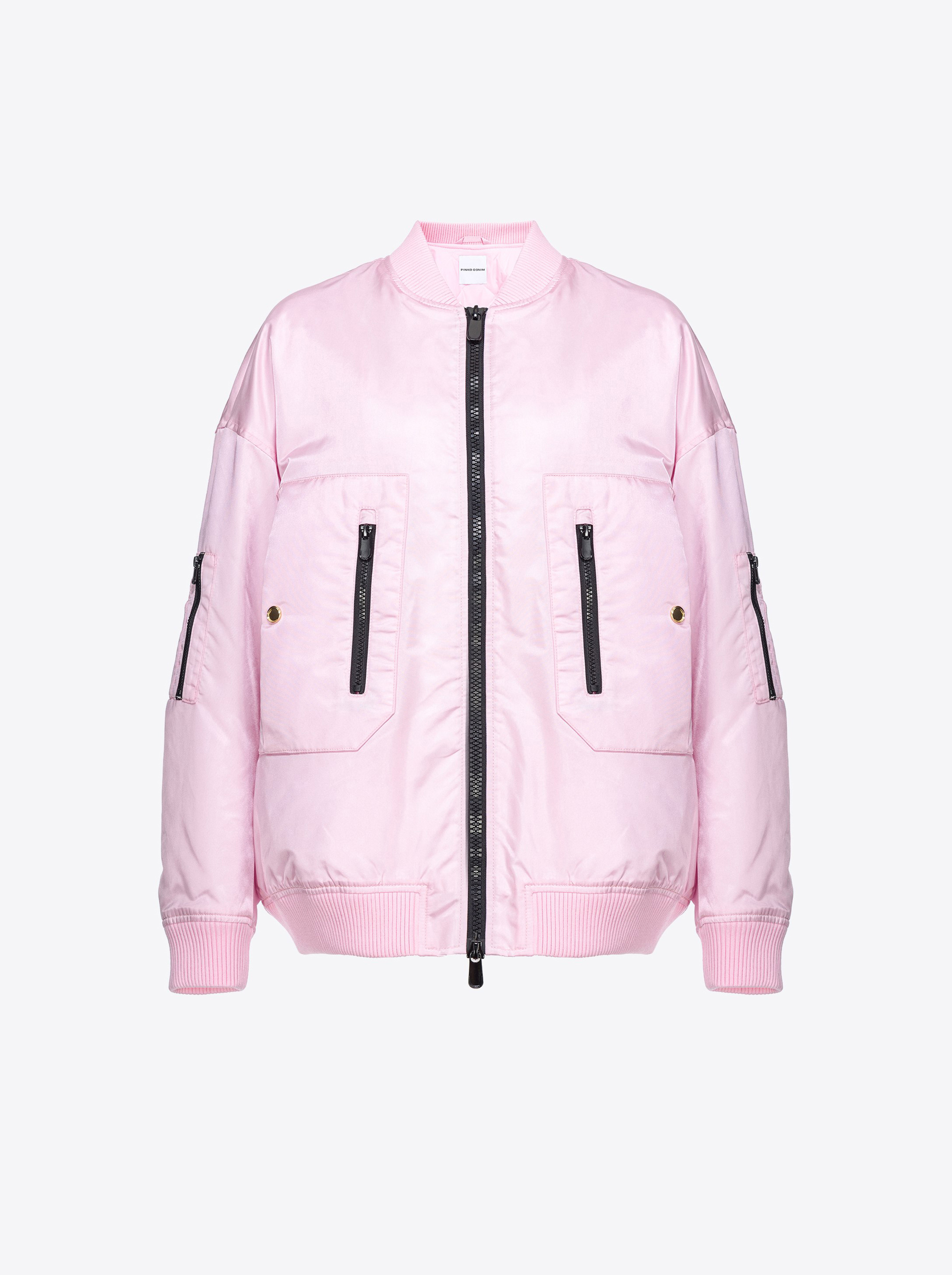 Pinko Bomber En Satin Technique In Pink Sweet Lilac