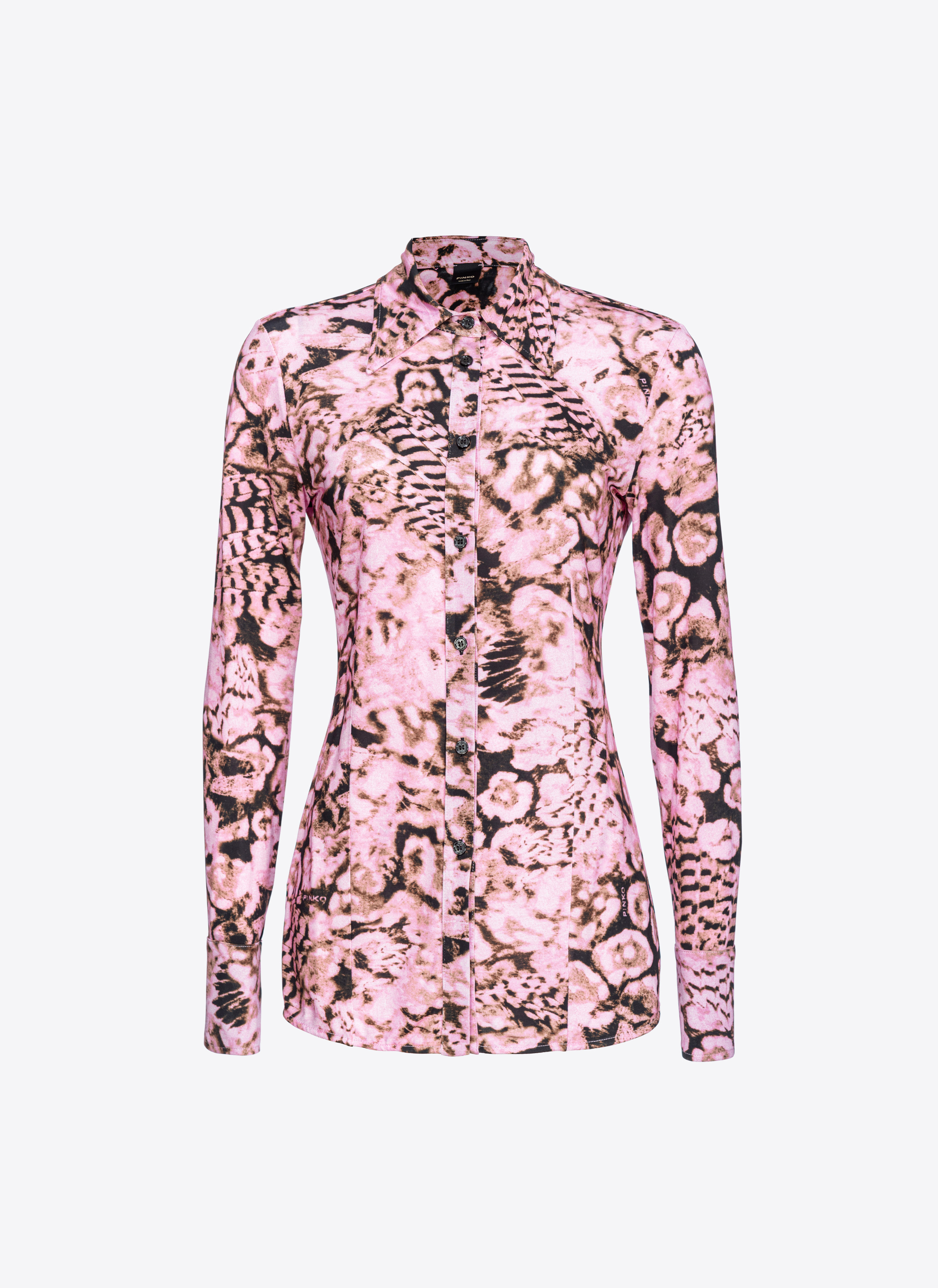 Pinko Jerseybluse Print Coral Scanner