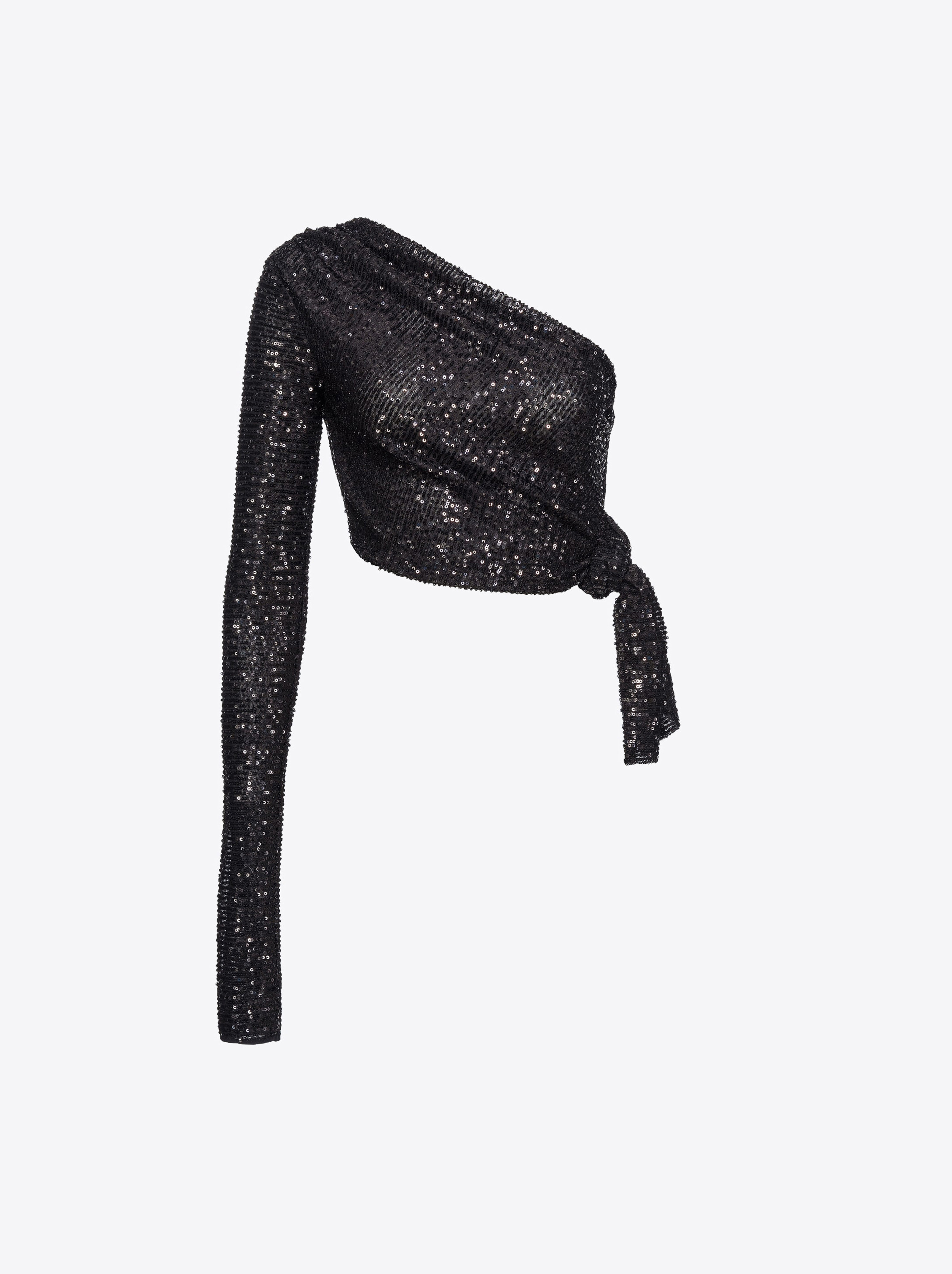 Pinko One-Shoulder-Paillettenbluse