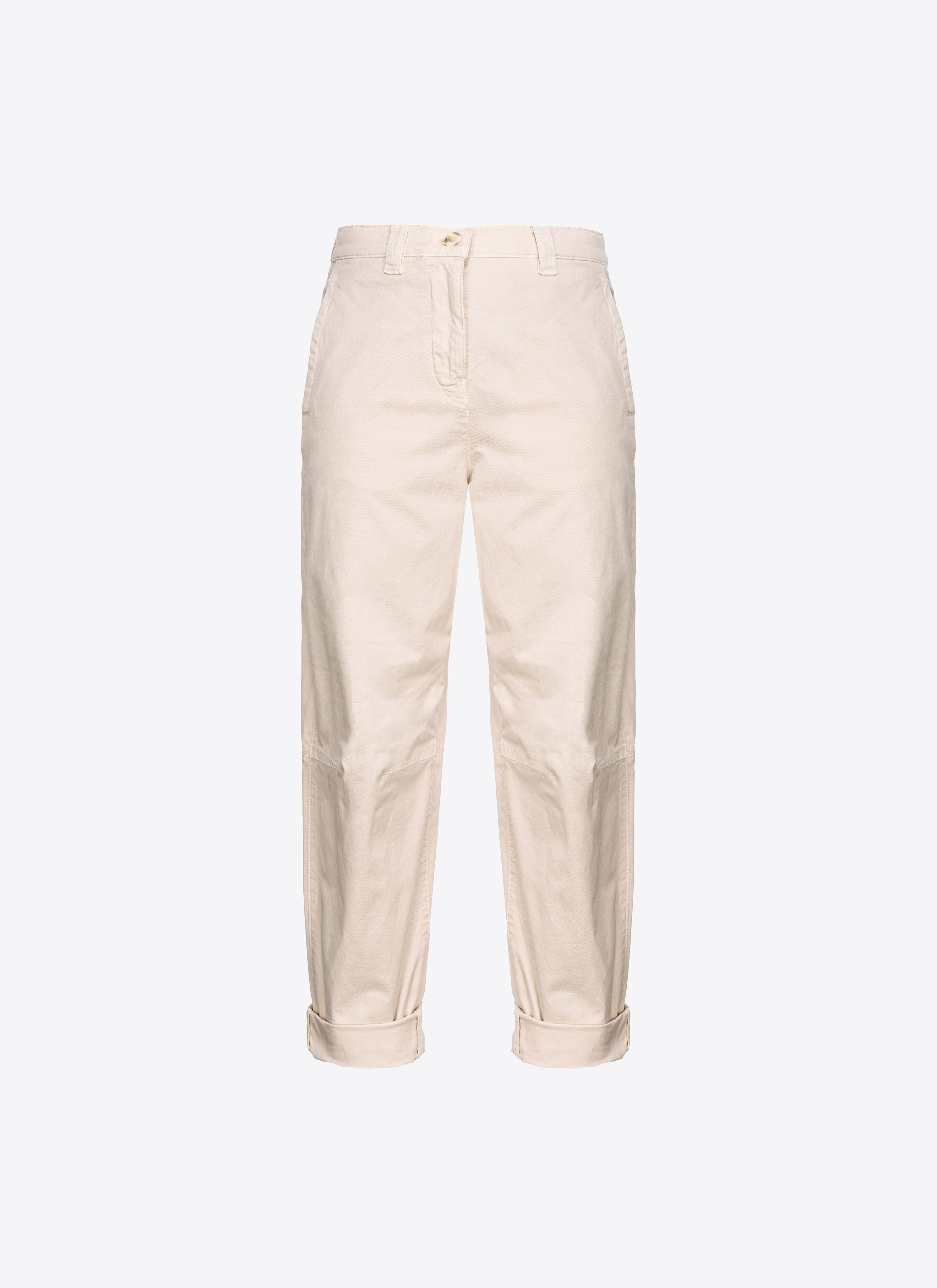 Shop Pinko Cavalry Fabric Carrot Trousers In Rose Mollusque