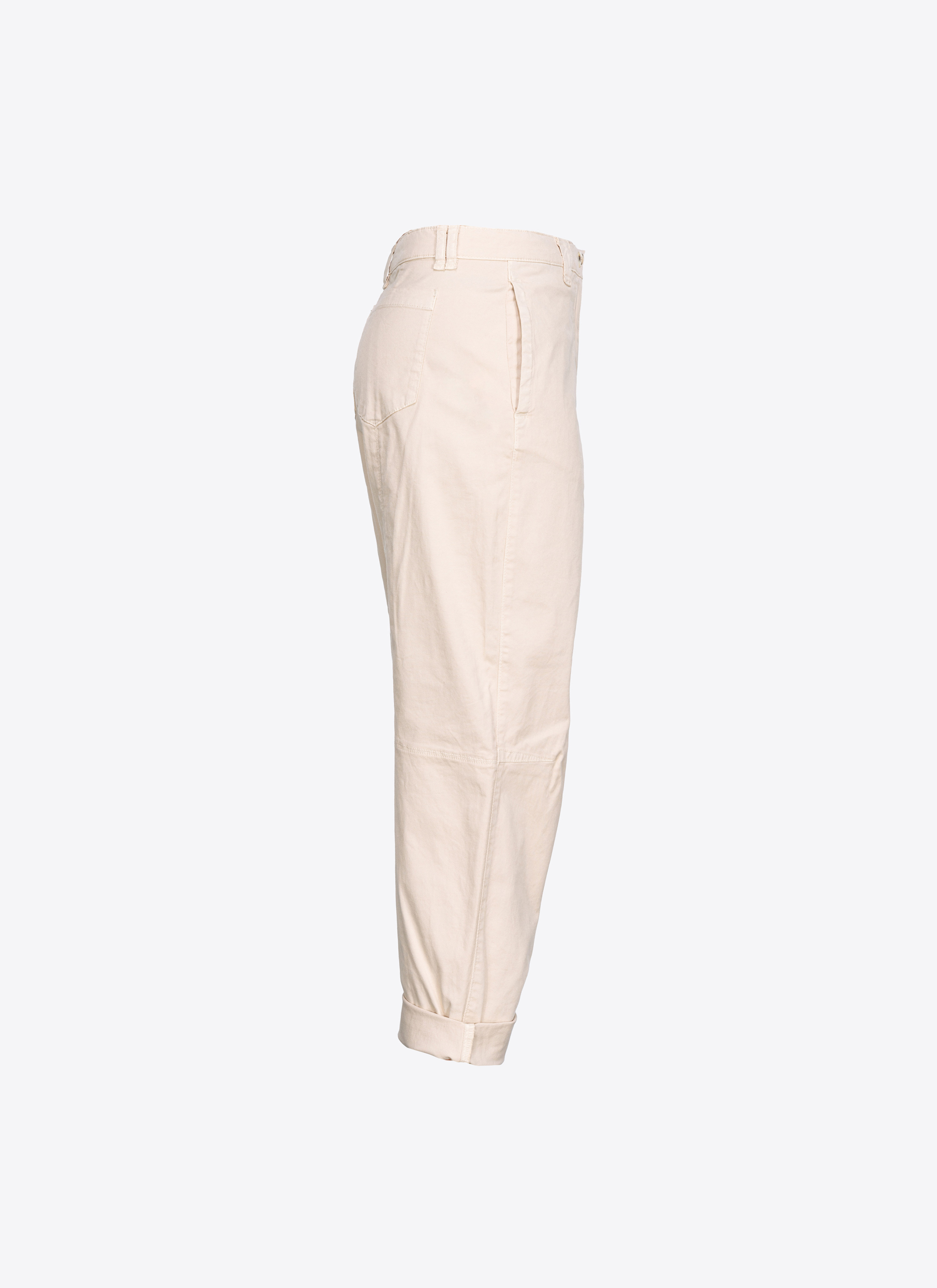 Shop Pinko Cavalry Fabric Carrot Trousers In Rose Mollusque