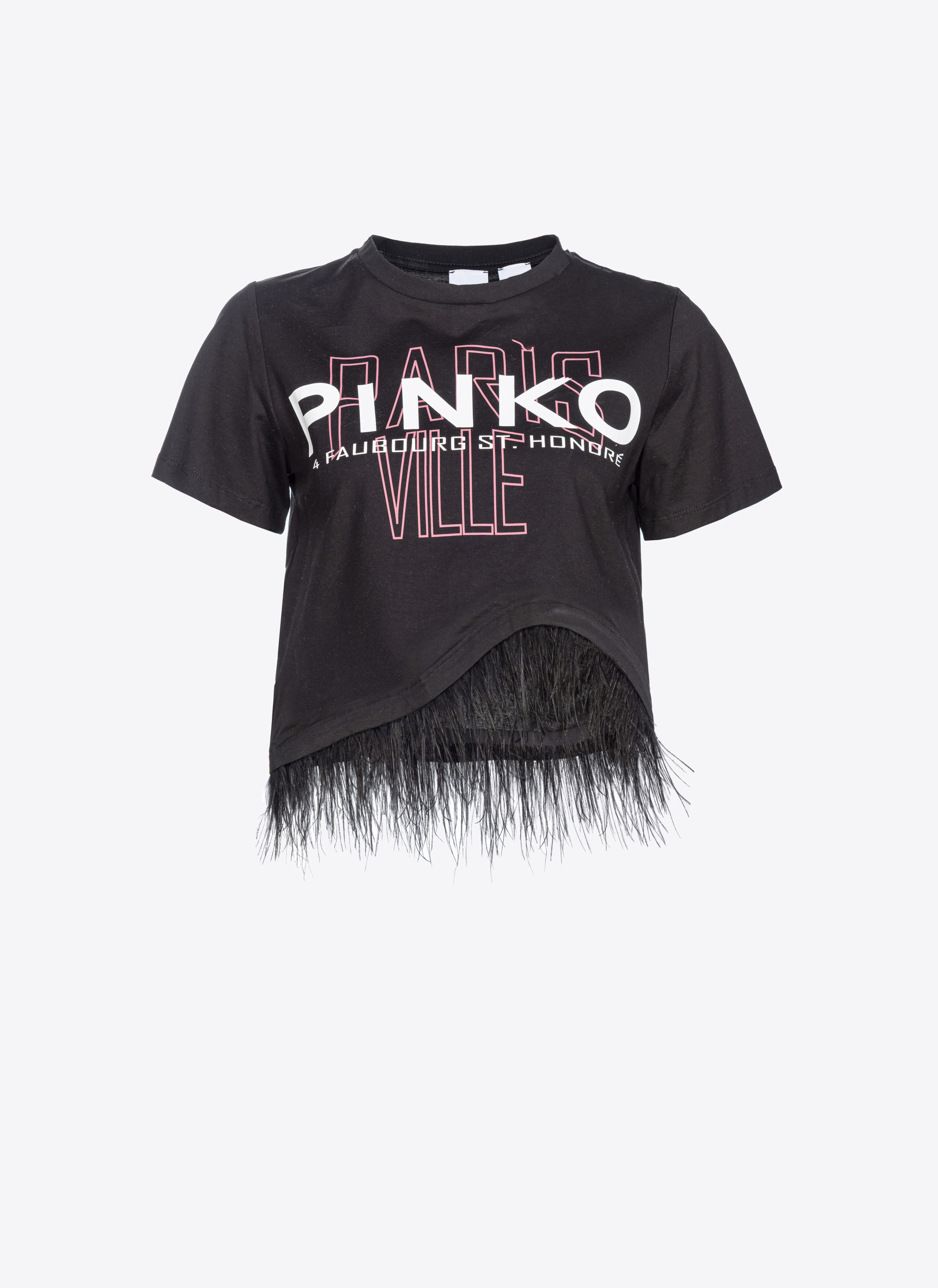 Pinko T-Shirt PINKO Cities mit Federn