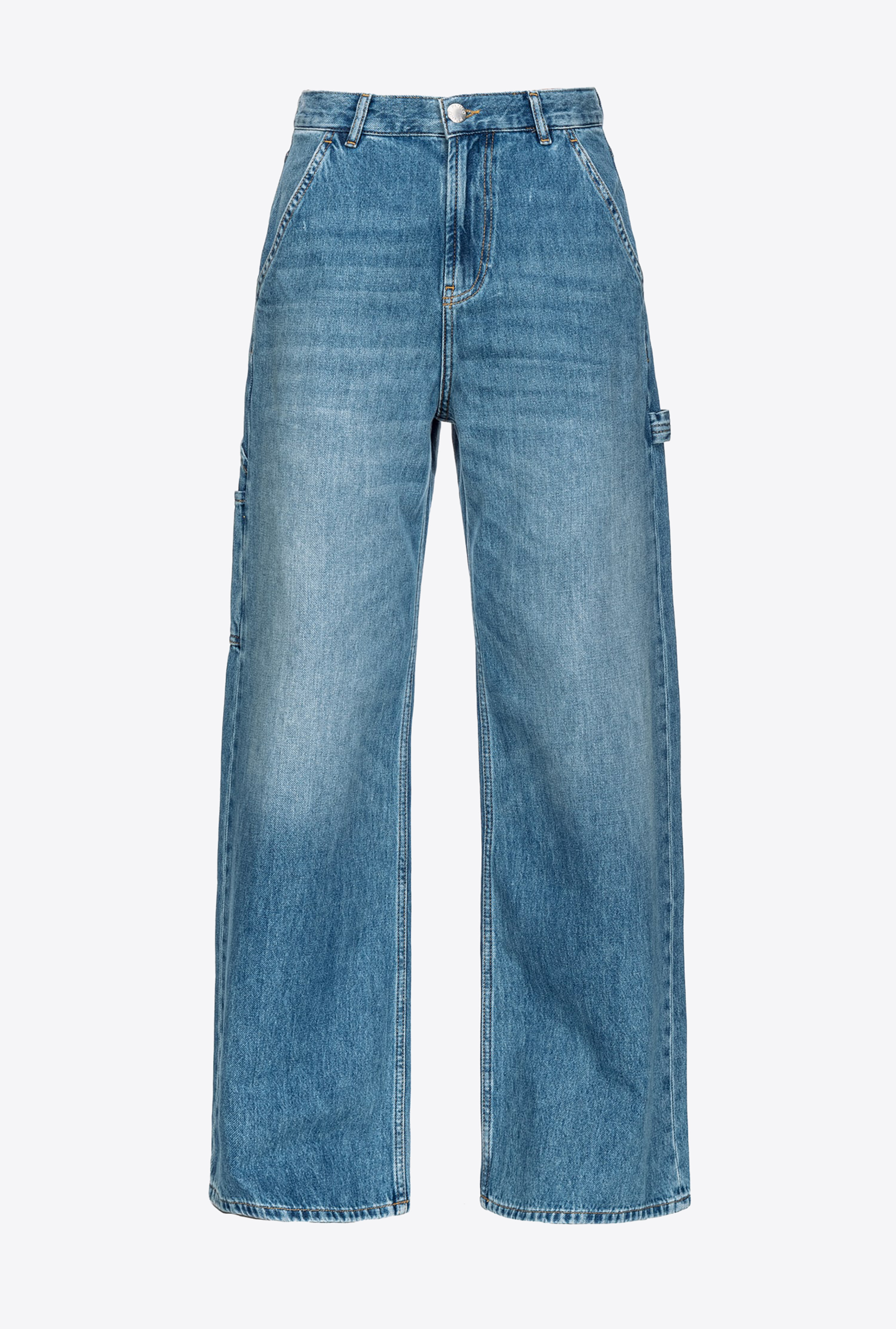 Slouchy wide-leg jeans - Medium light wash