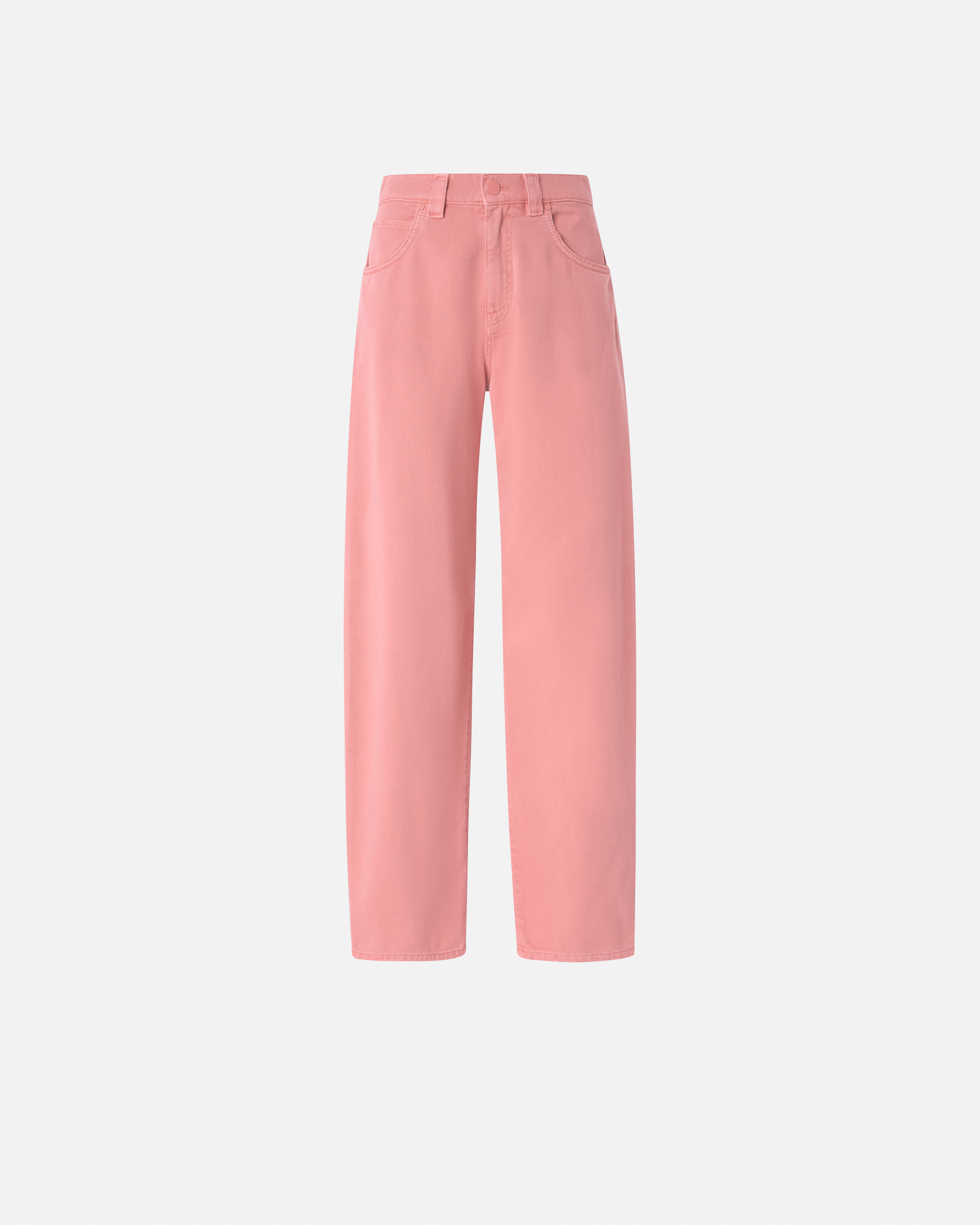 Pinko Balloon Trousers In Cotton Bull In Sunny Coral