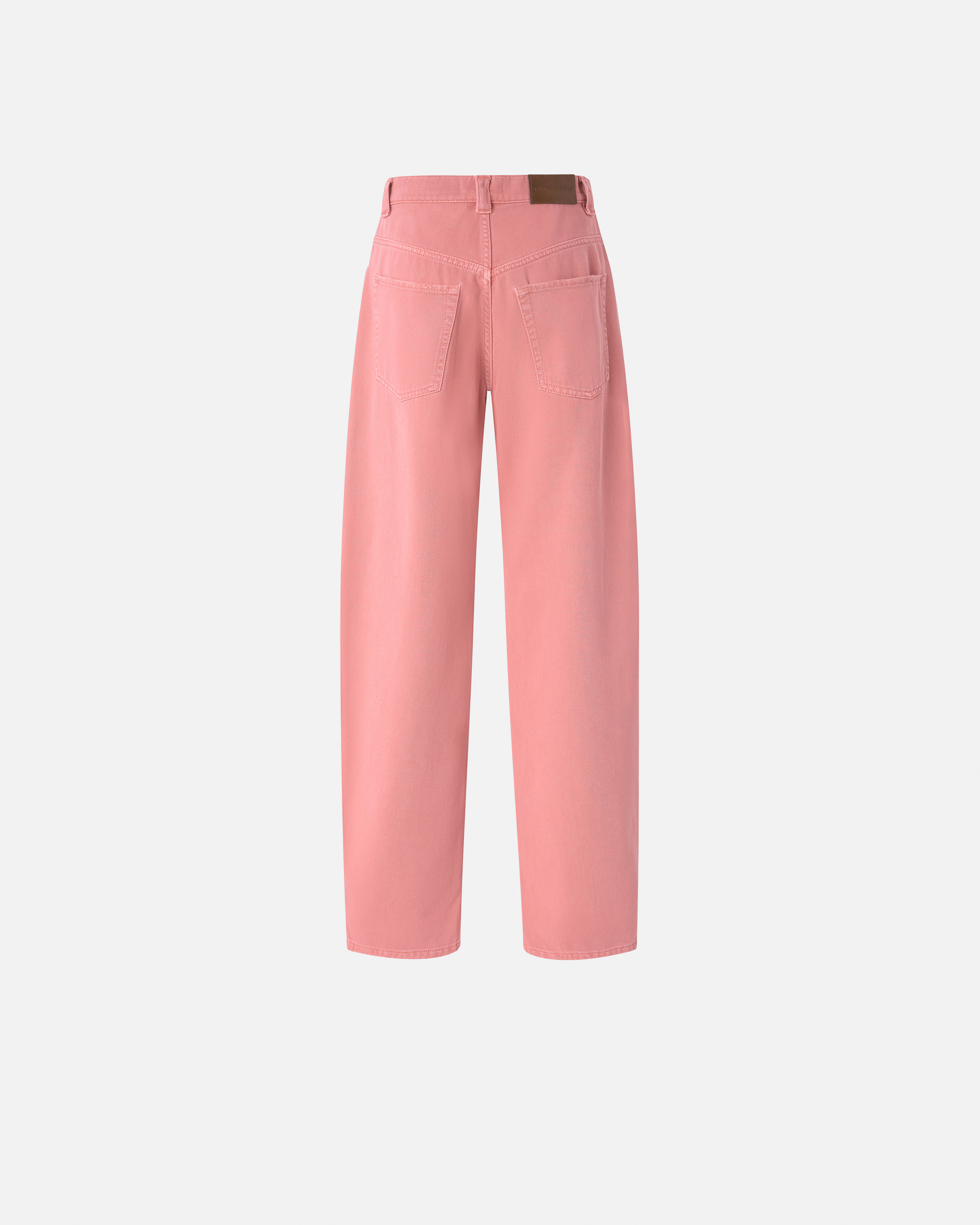 Pinko Balloon Trousers In Cotton Bull In Sunny Coral