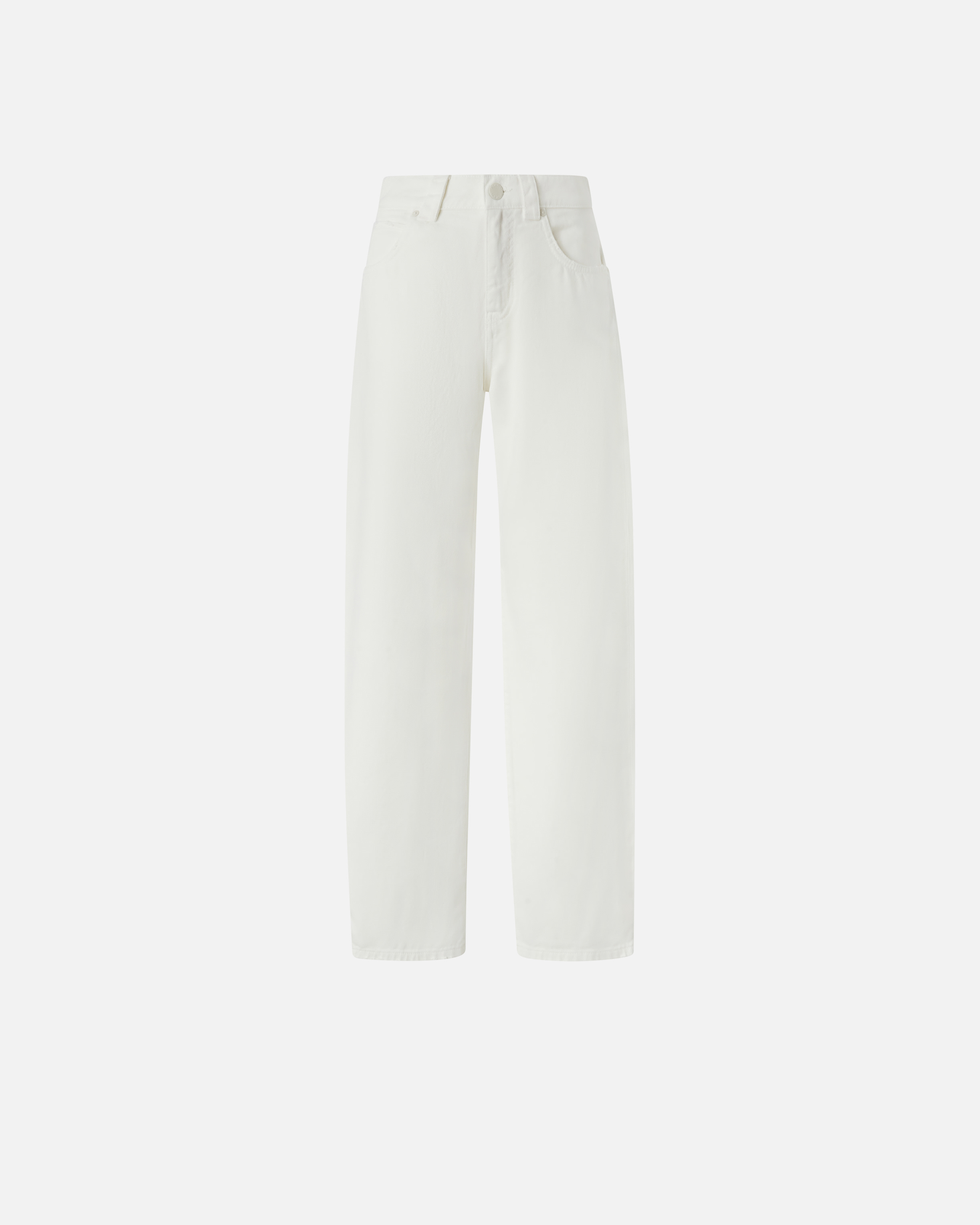 Pinko 'eloise' White Jeans With Belt Loops And Logo Patch On The Rear In White + White