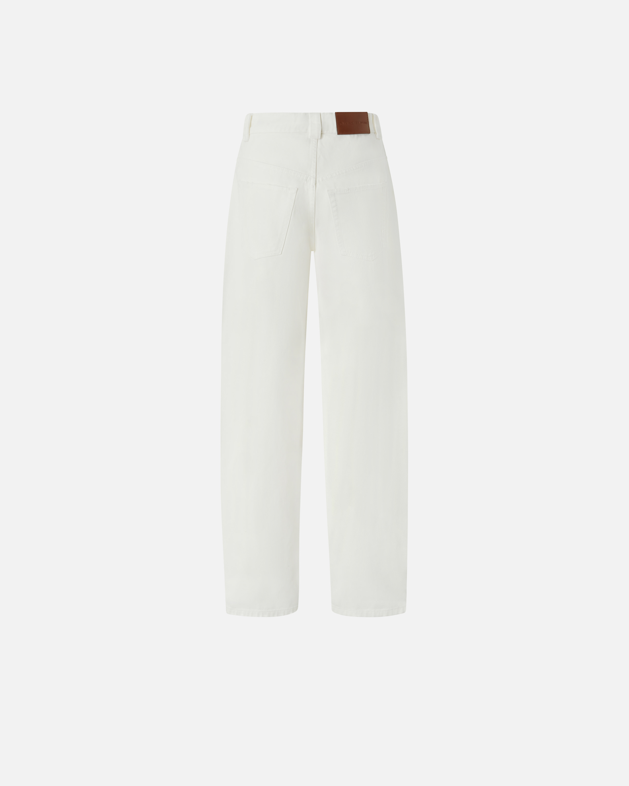 Pinko 'eloise' White Jeans With Belt Loops And Logo Patch On The Rear In White + White