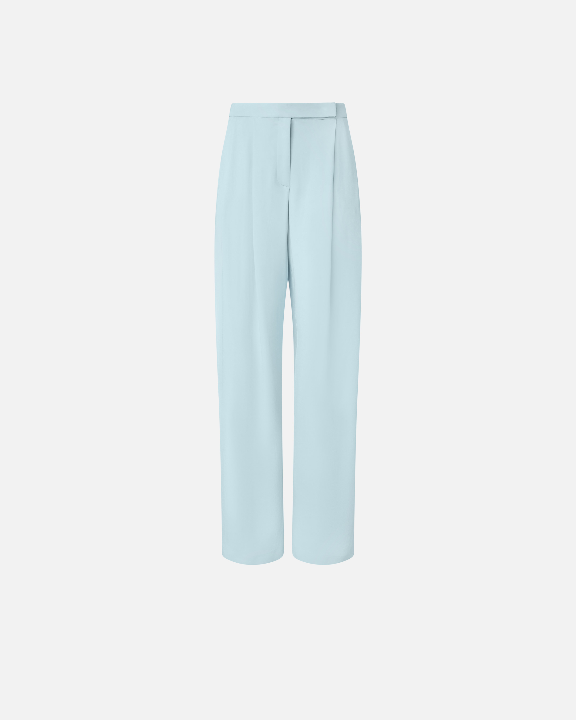 Pinko Elegant Wide-leg Trousers With Darts In Blu Cristallo