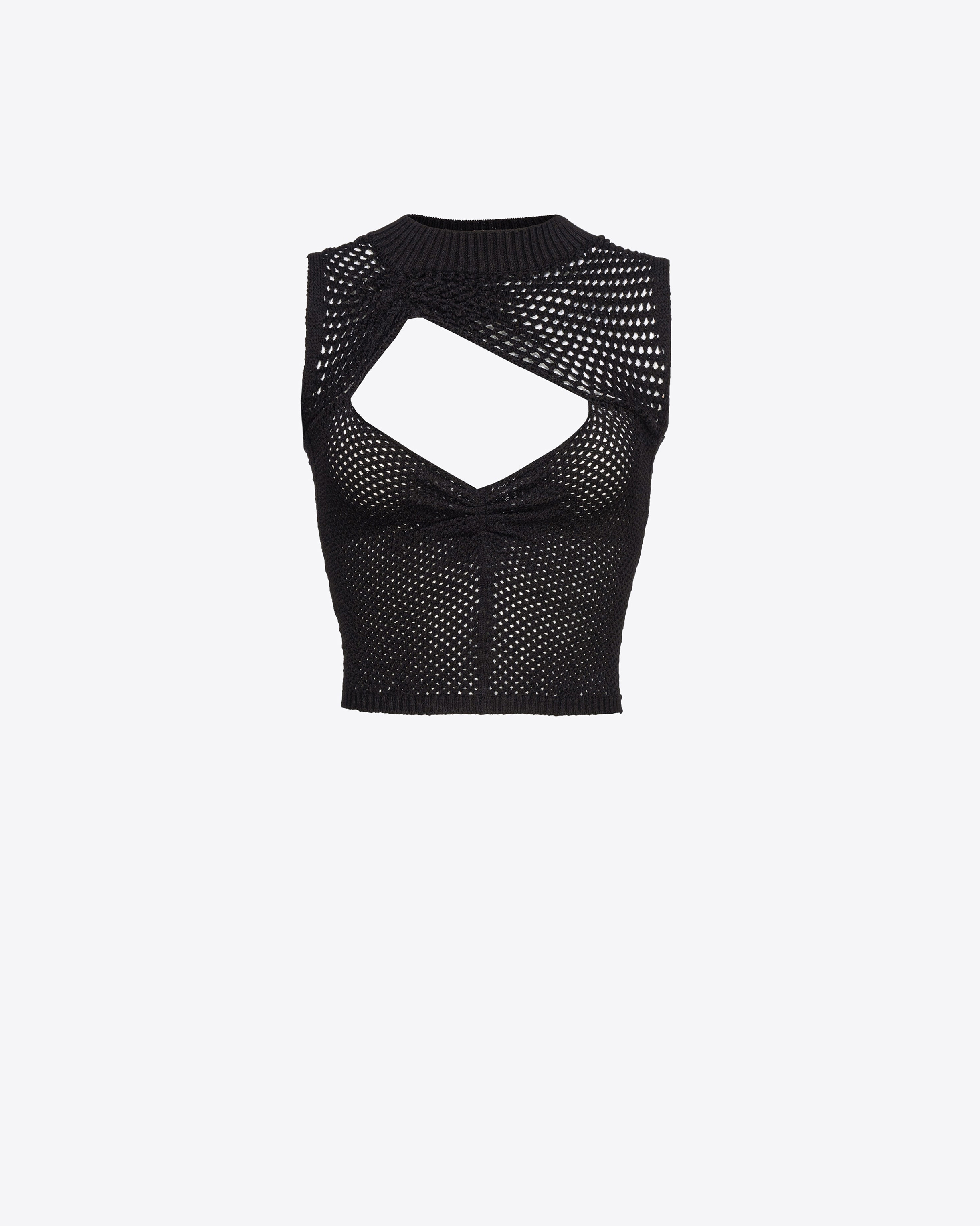 Pinko Crop-Top Netzgewebe