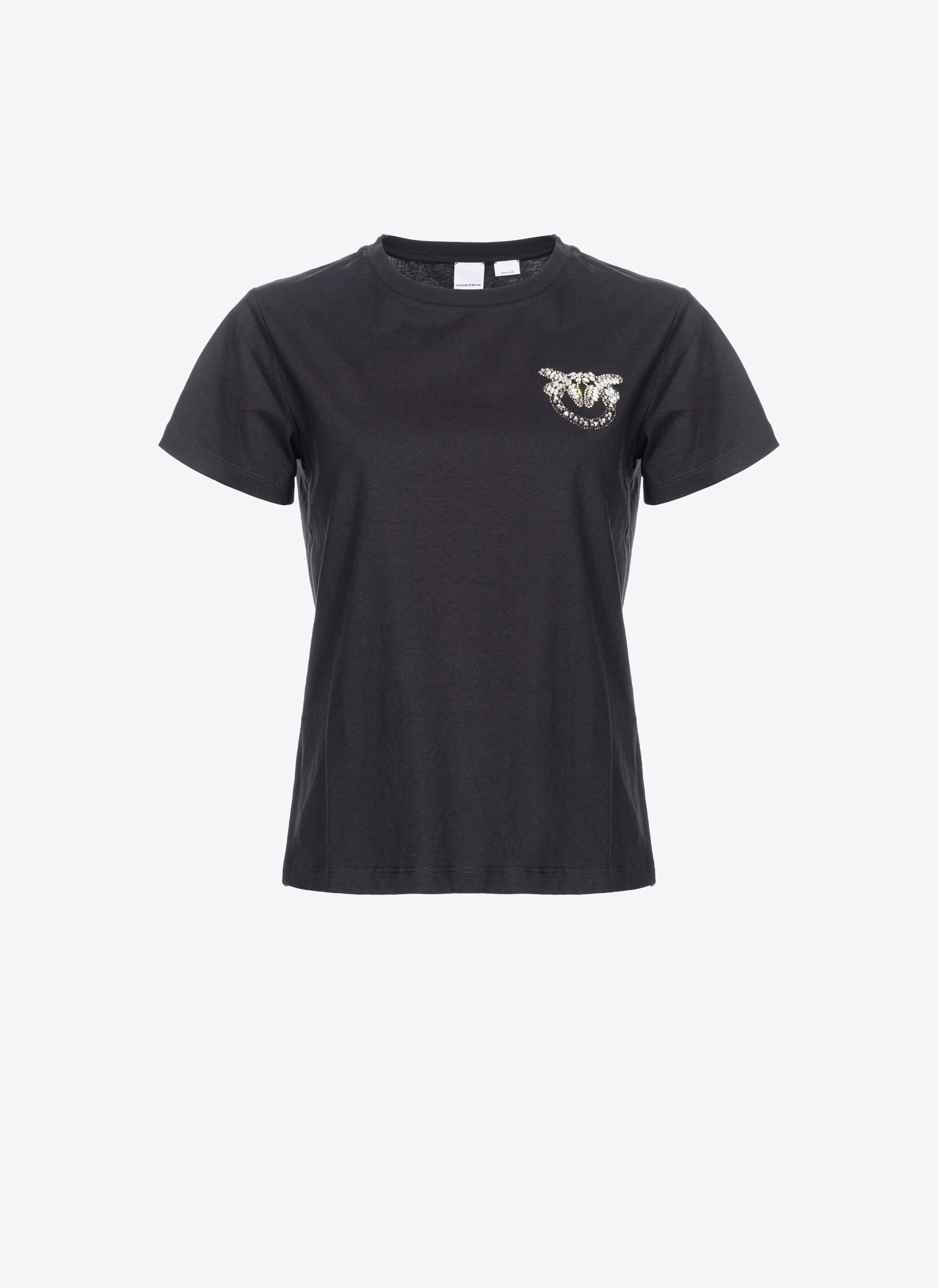 Pinko T-Shirt mit Mini-Logo-Stickerei Love Birds