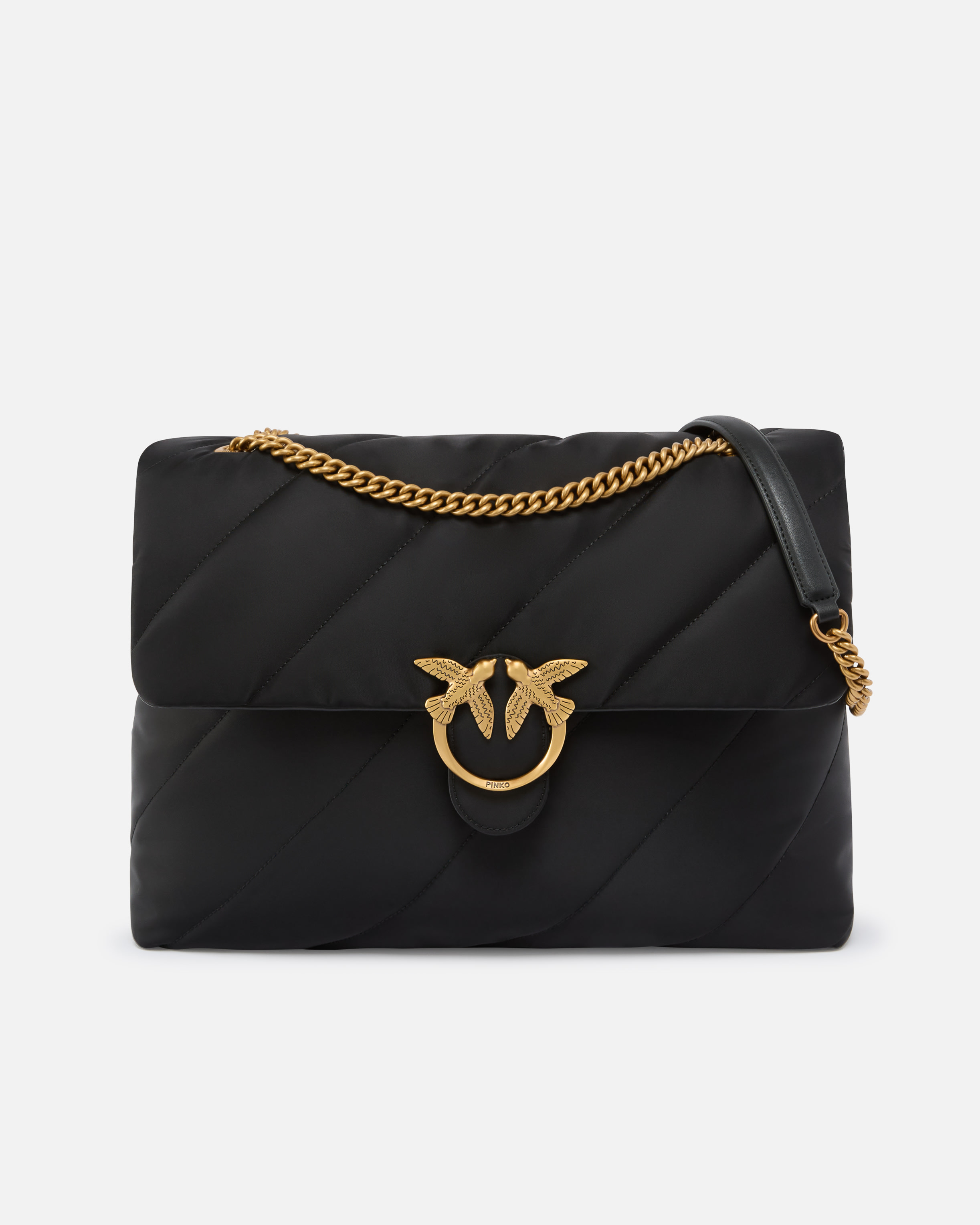 Large quilted recycled fabric Love Bag PINKO → Shop Online