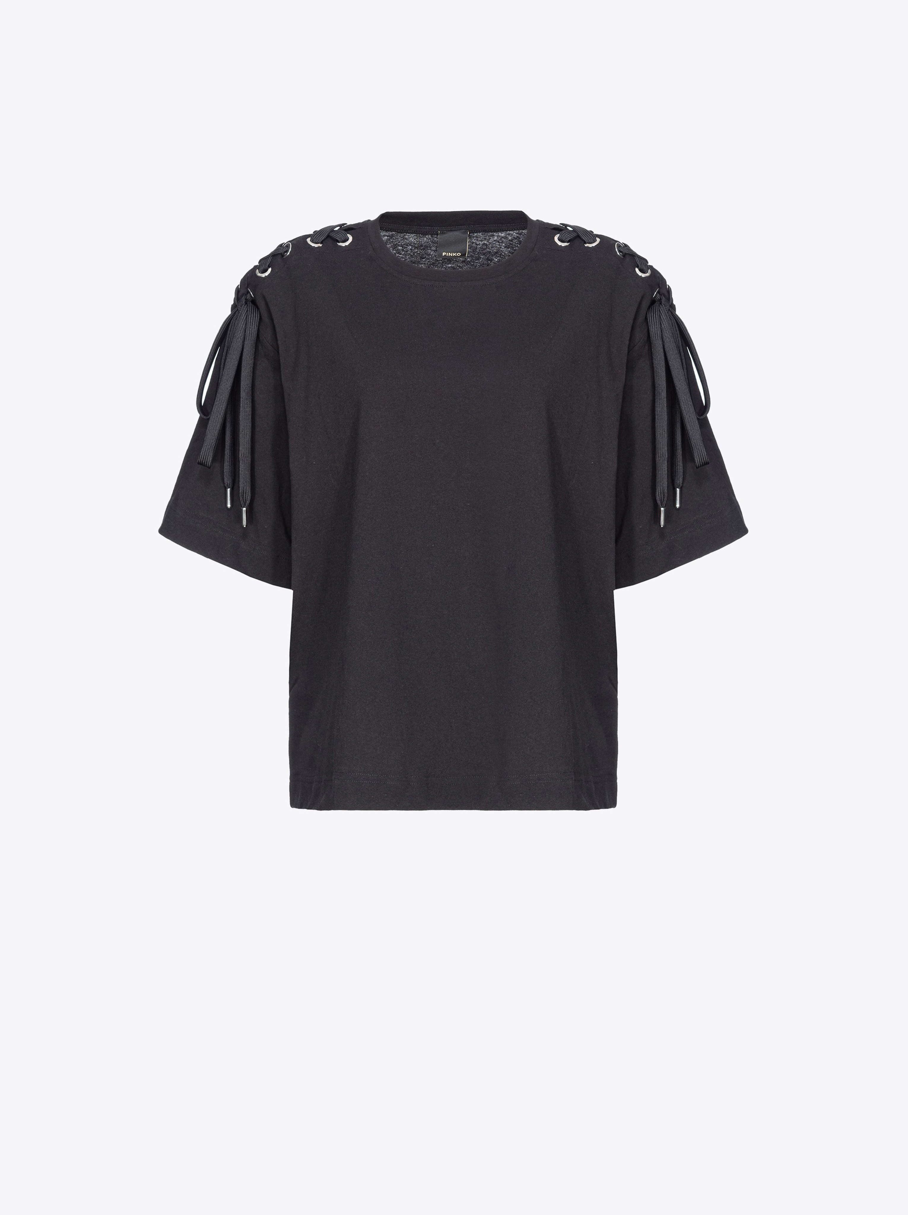 Pinko T-Shirt mit über den Schultern gekreuzten Bändern