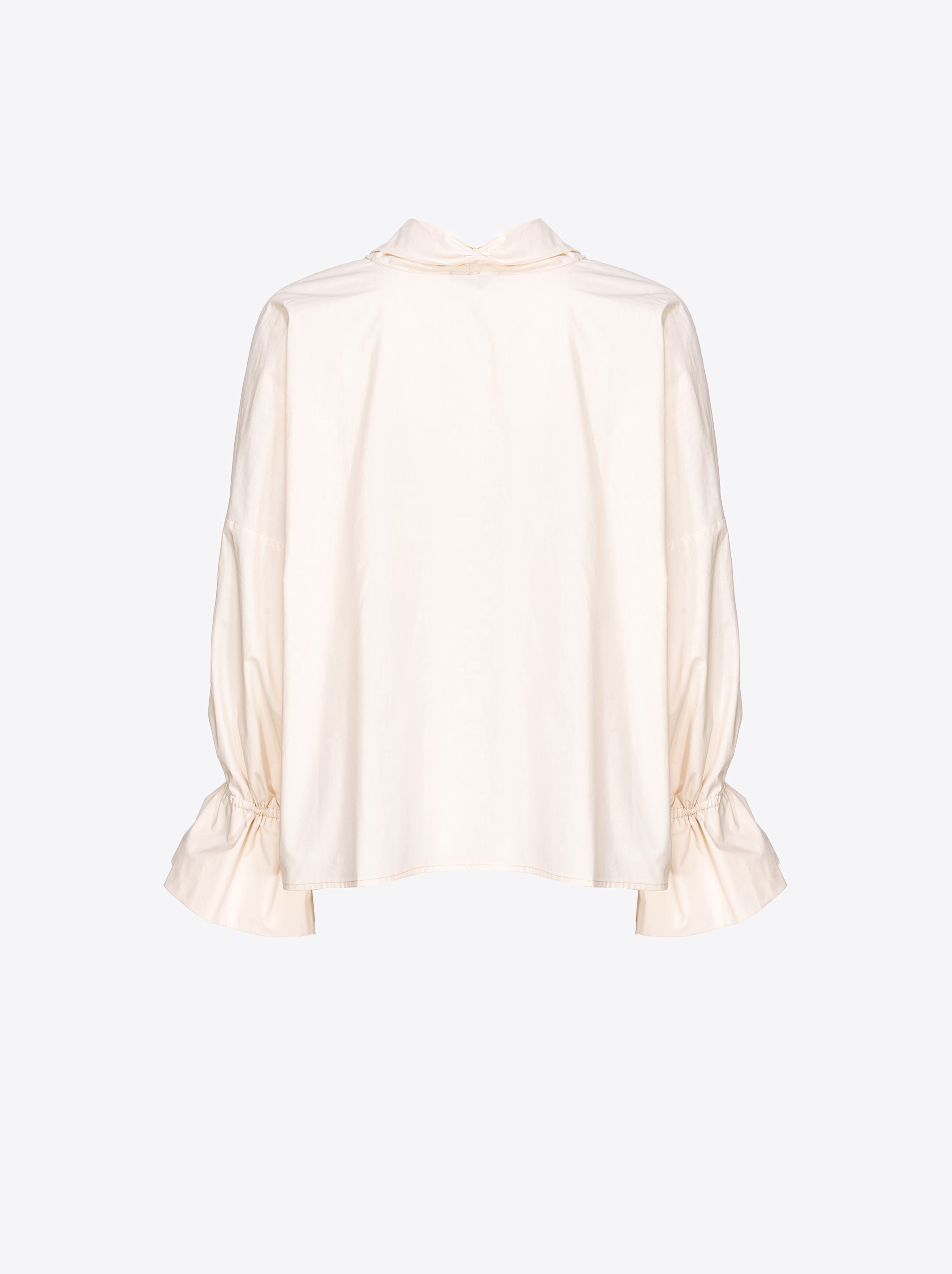 Shop Pinko Blouse En Popeline À Col Lavallière In Rose