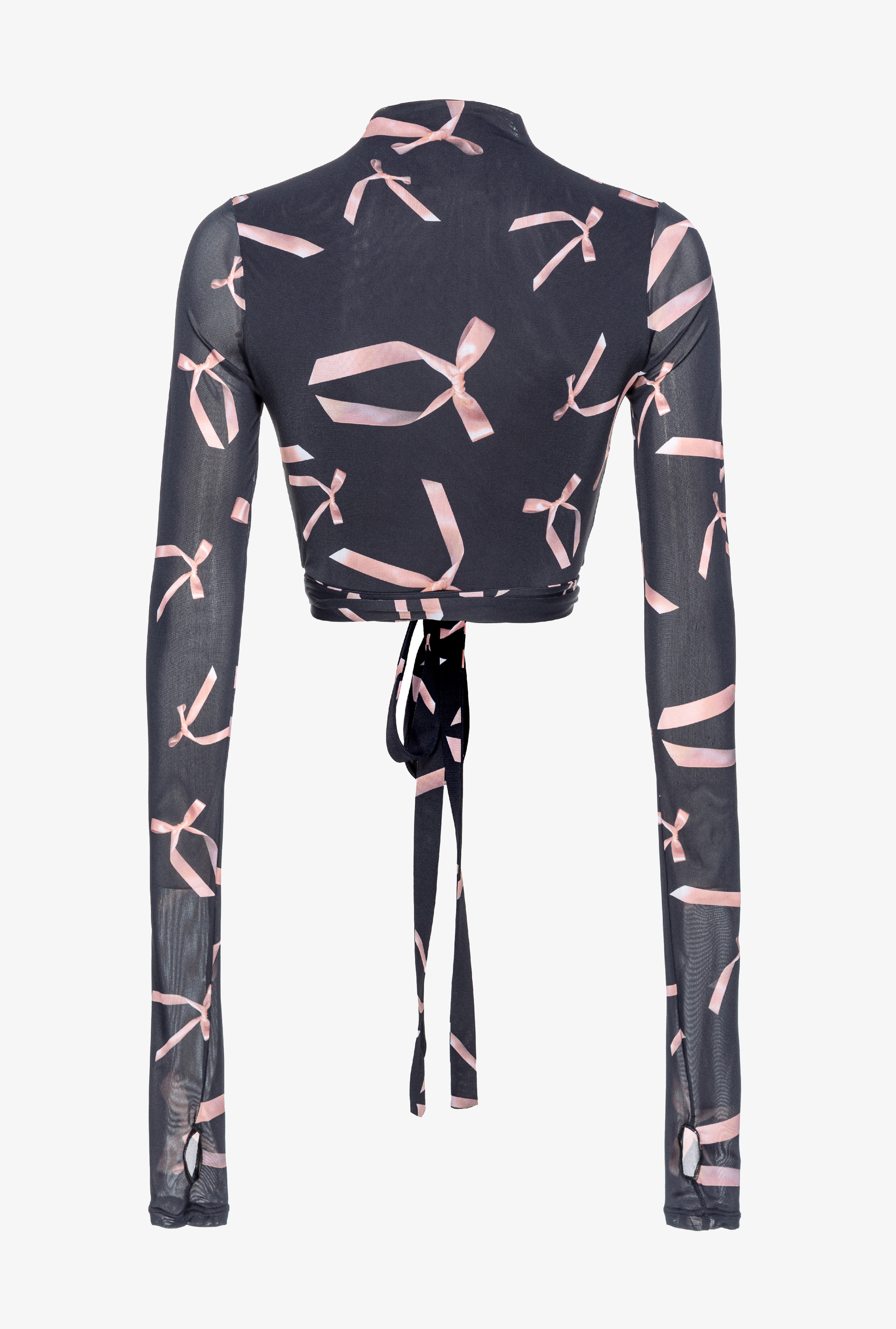 Shop Pinko Cardigan Corto Fiocchetti Reimagine  By Patrick Mcdowell In Black/pink