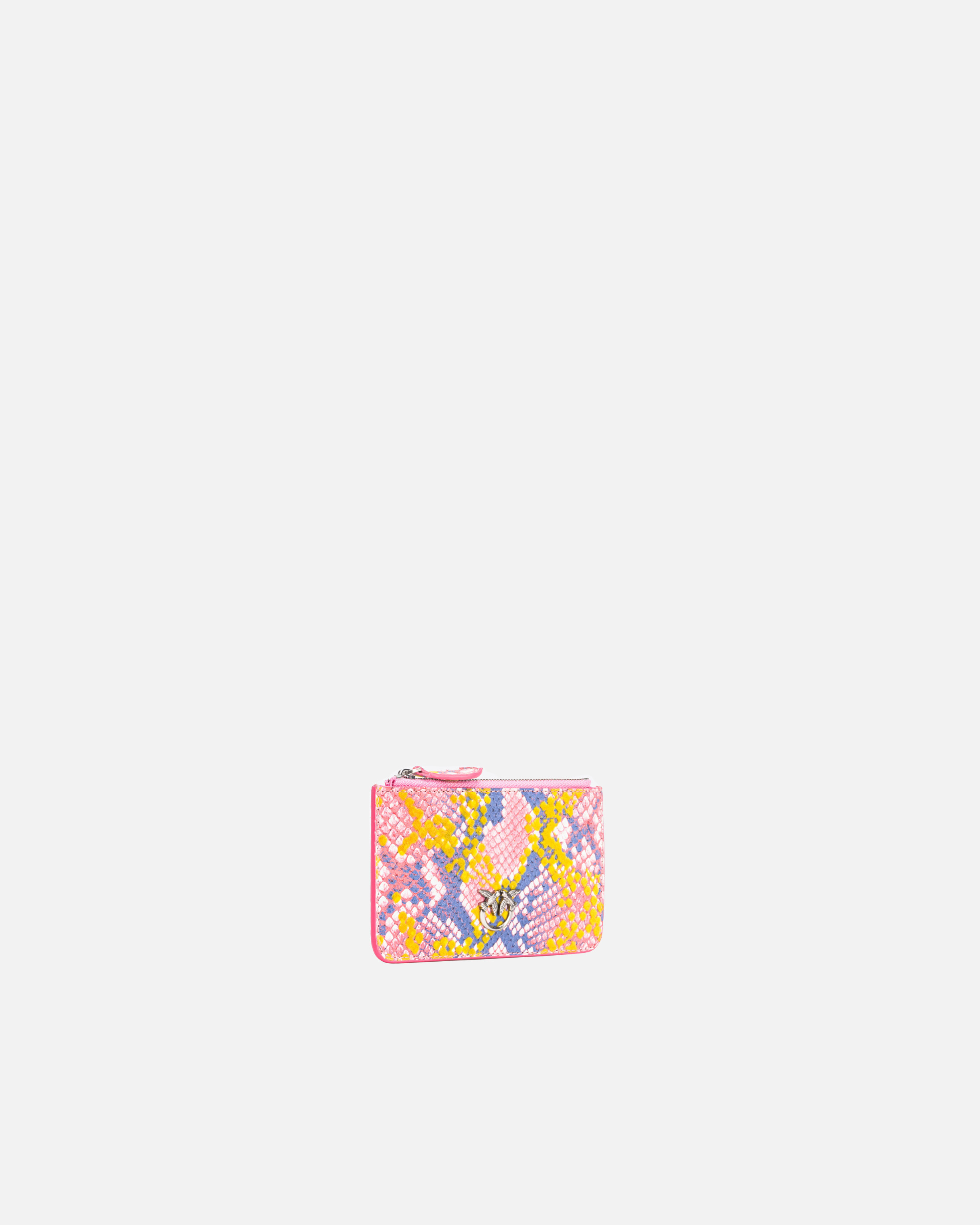 Pinko Bustina Pouch Piatta Rettile  Galleria In Multi. Rosa/giallo-old Silver