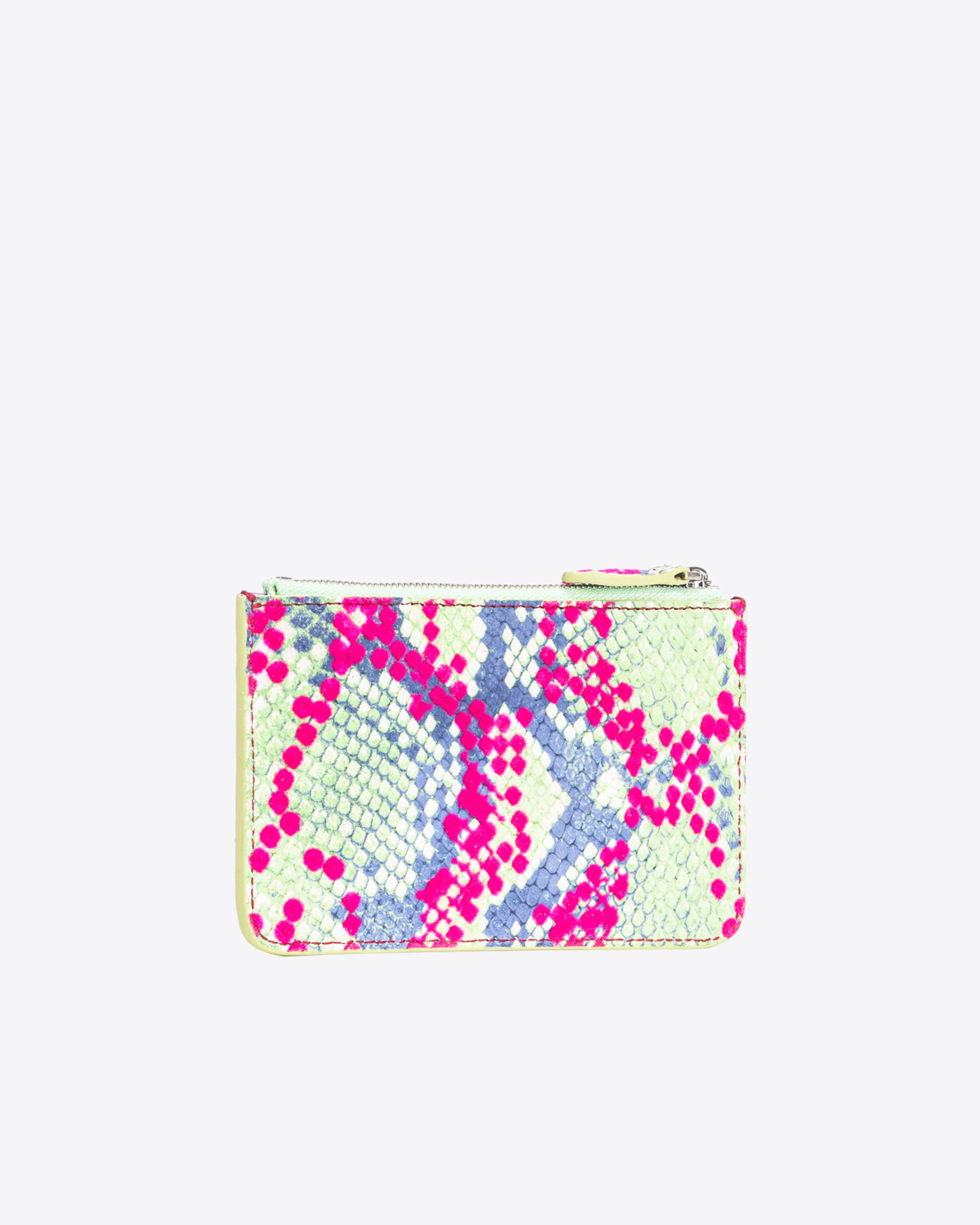 PINKO Galleria flat pouch in reptile skin 1