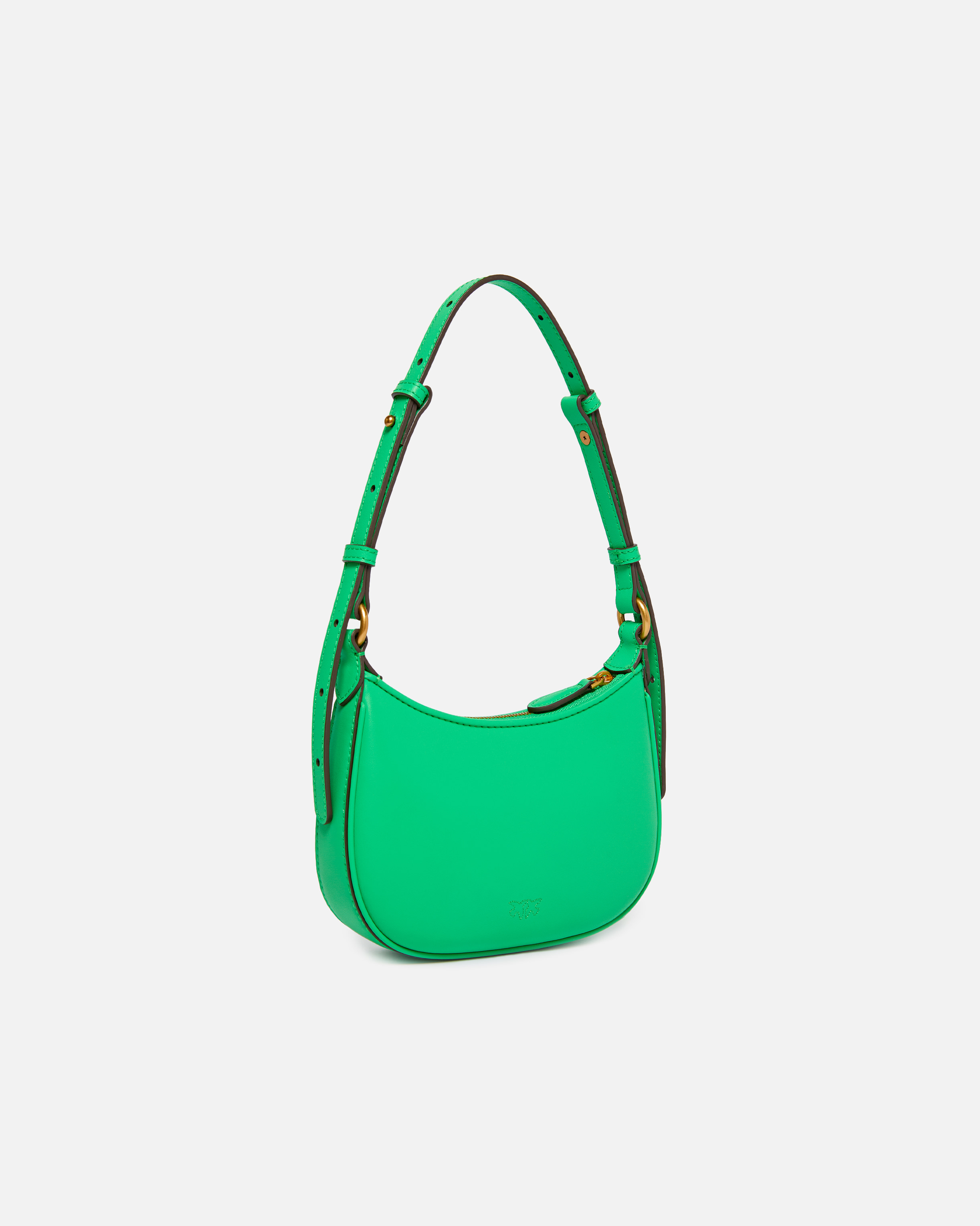 Pinko Half Moon Baby Leather Shoulder Bag