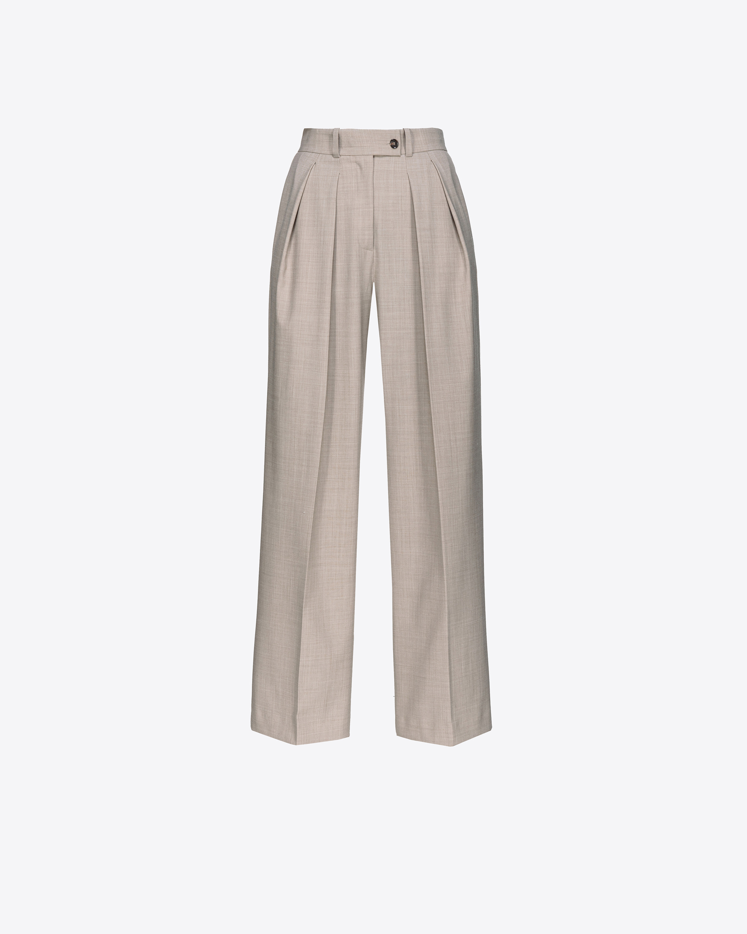 Pinko Wool-blend Palazzo Trousers In Macchiato Beige